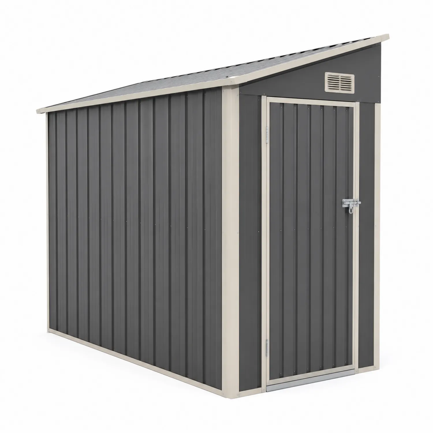 Stahlschuppen Anthrazit 213x130x173 cm-Belleatelierco