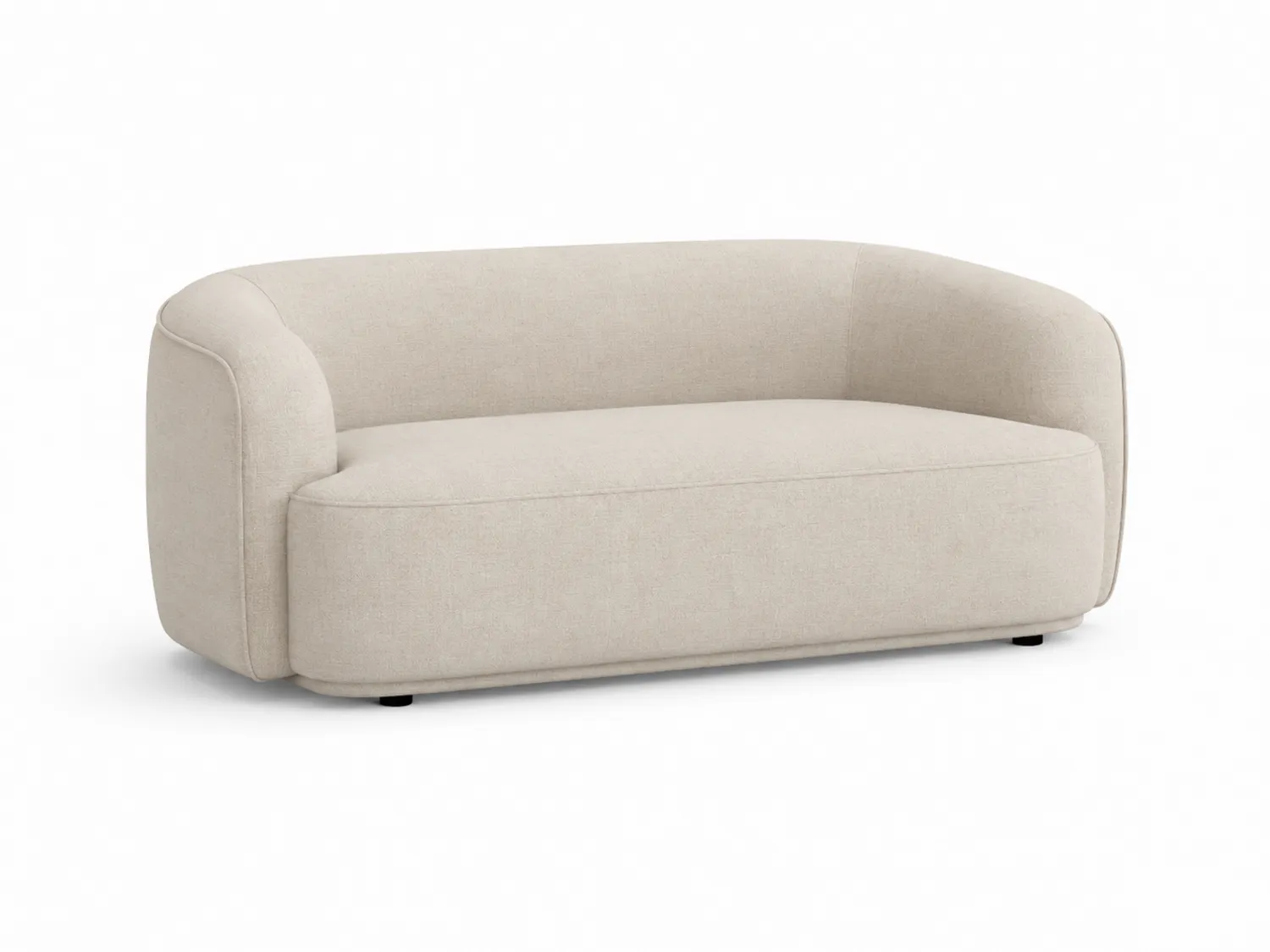 Zweisitziges Sofa aus Stoff Beige 180x85x75 cm-Belleatelierco