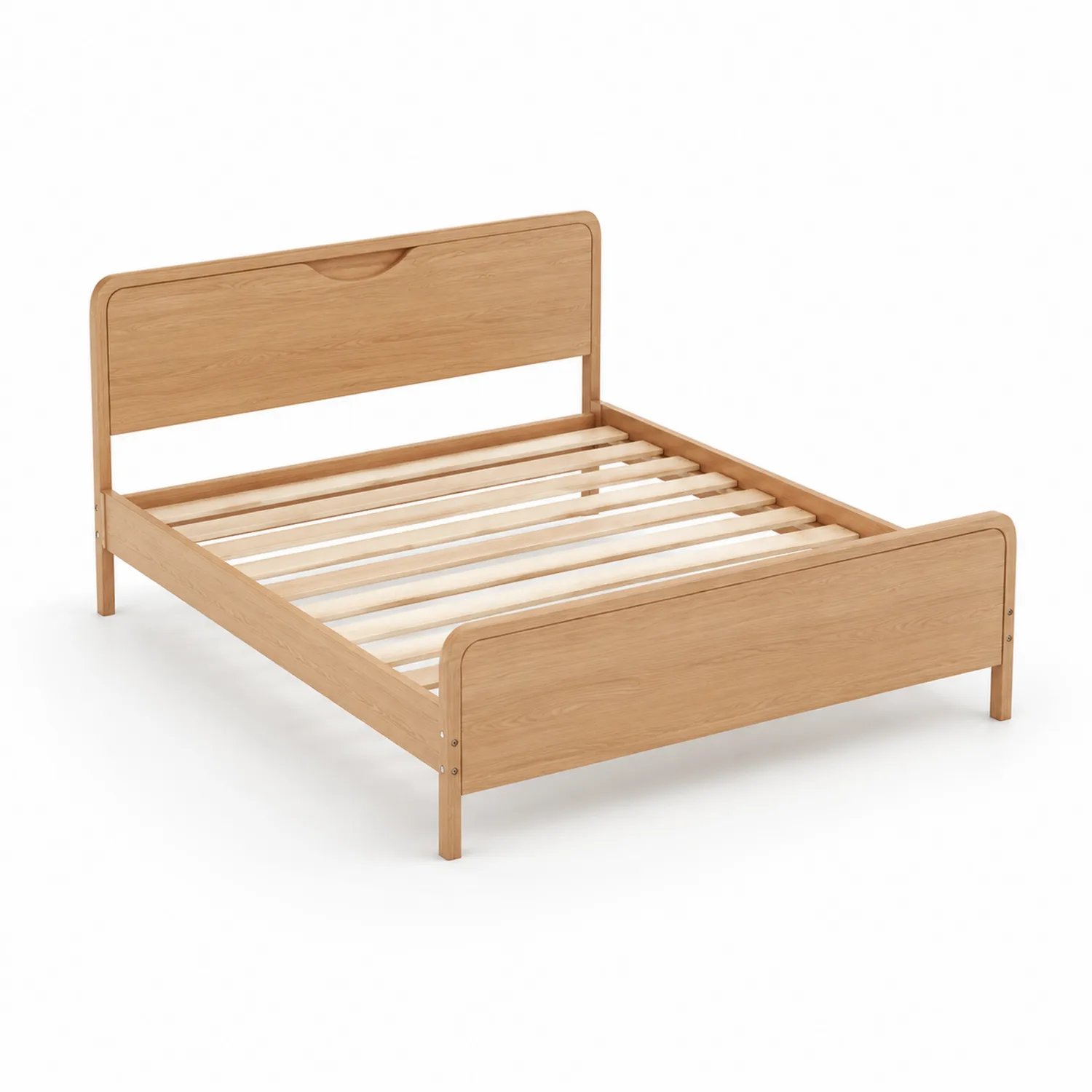 Holzbett Eiche Natur 200x160 cm-Belleatelierco