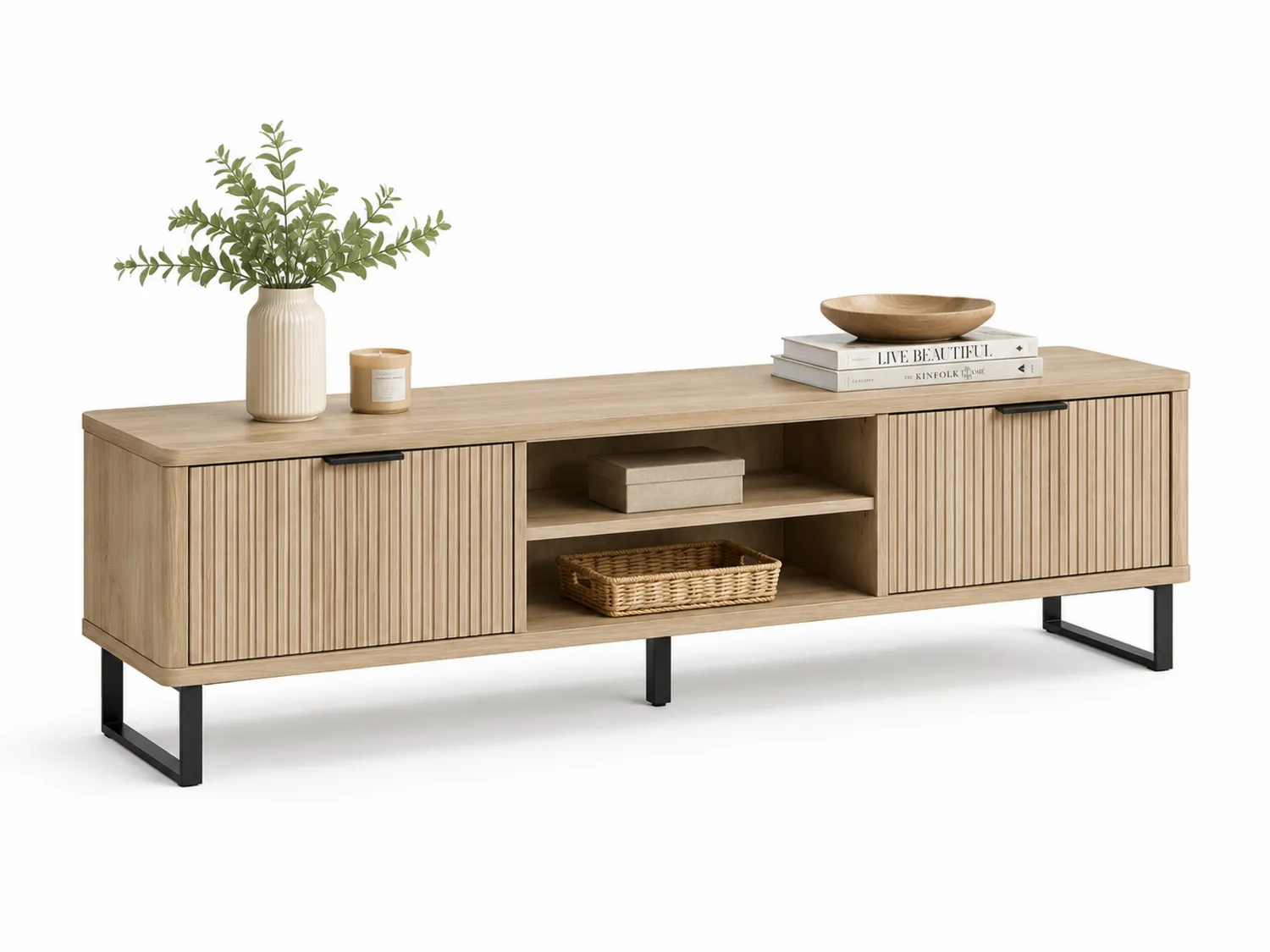 TV-Schrank aus MDF mit Metallbeinen-Belleatelierco