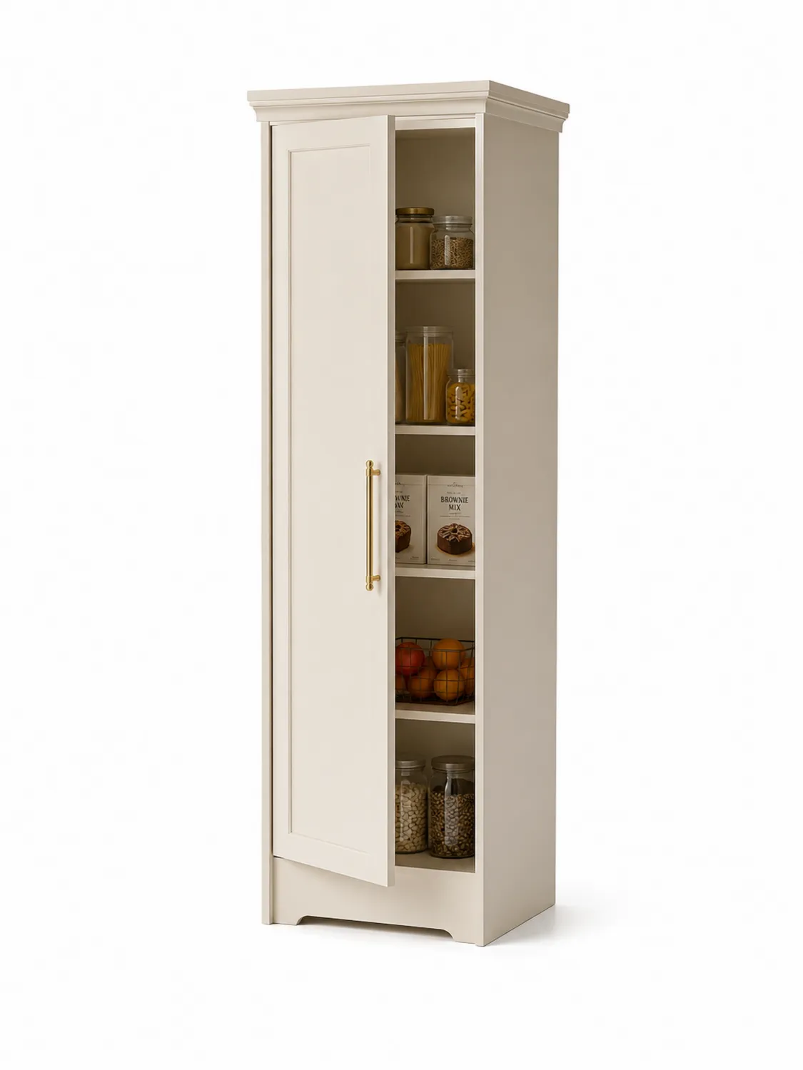 MDF Vorratsschrank Weiß 190x50x40 cm-Belleatelierco