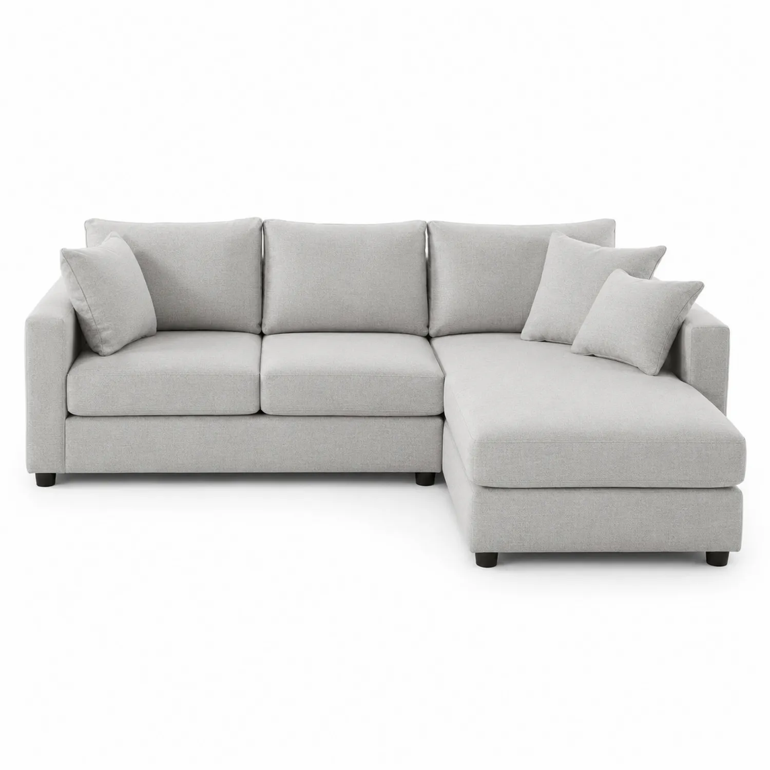 Modulares Ecksofa aus Stoff Grau-Belleatelierco