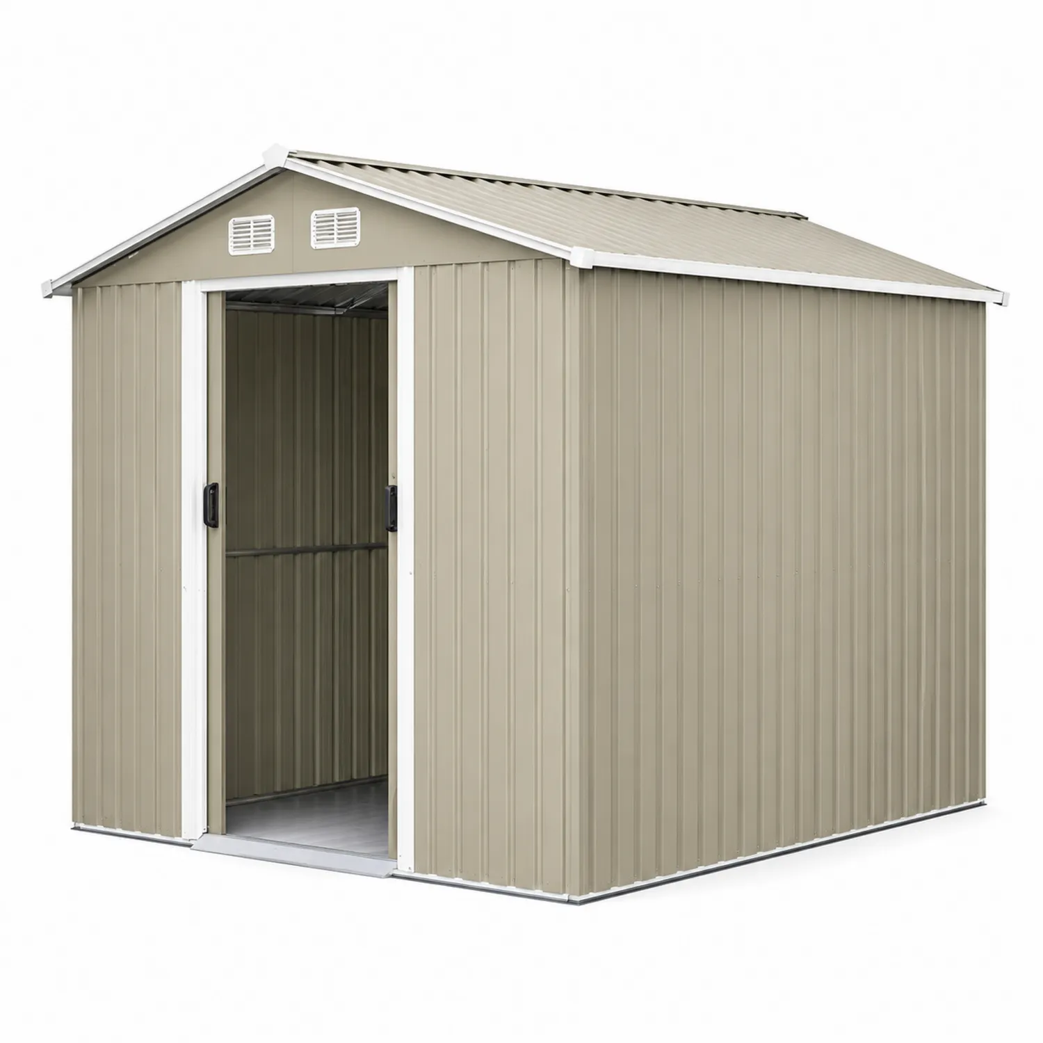 Metallschuppen Stahl Beige 213x127x185 cm-Belleatelierco