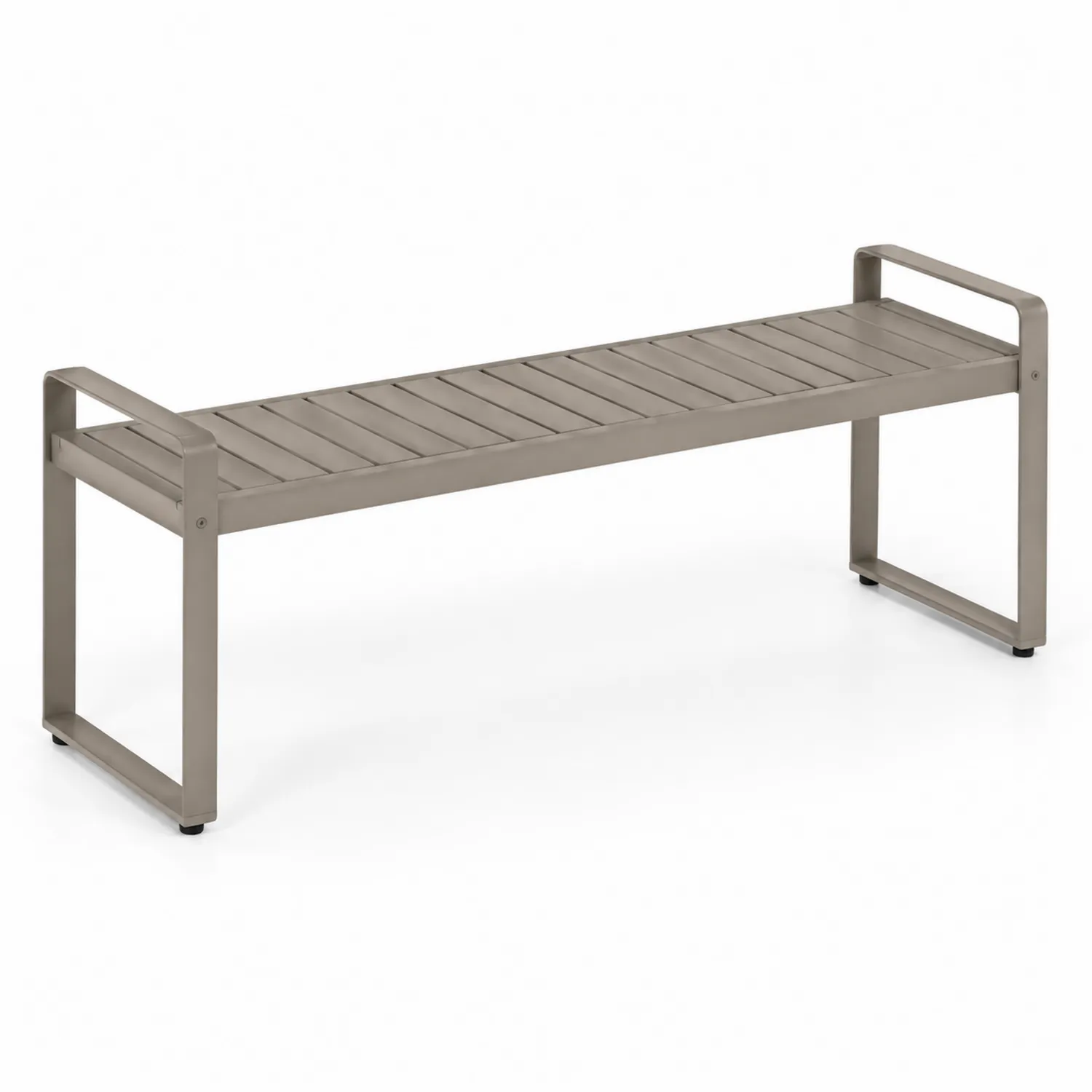 Gartenbank aus Edelstahl 140x40x45 cm-Belleatelierco