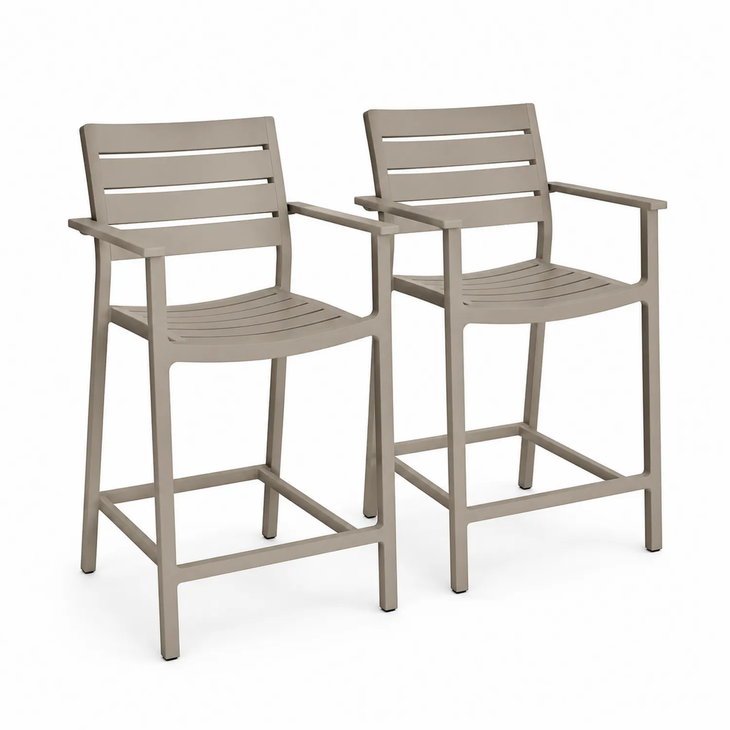 Kunststoff-Barhocker Set Beige 45x50x110 cm-Belleatelierco