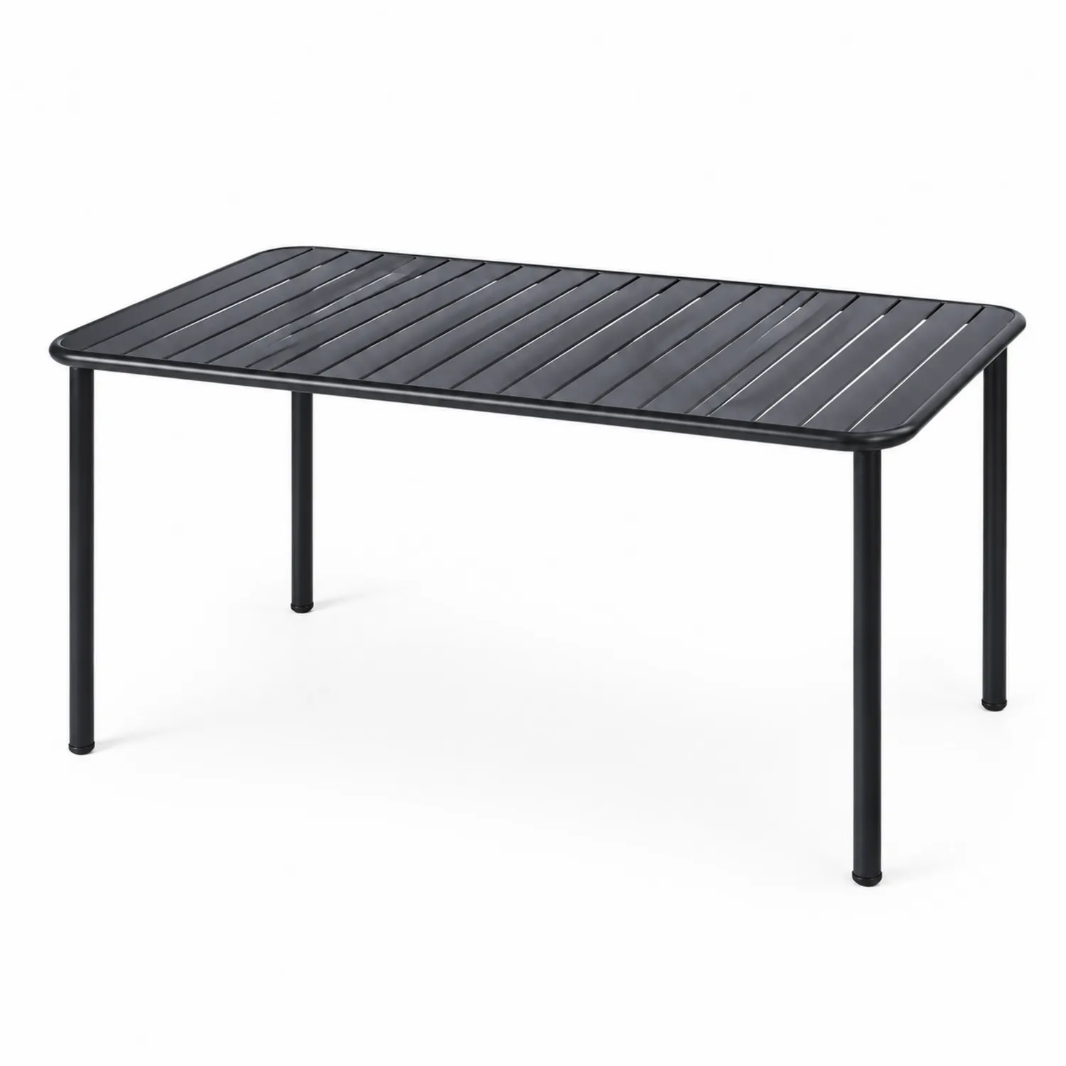 Rechteckiger Tisch aus Stahl Schwarz 150cm x 90cm-Belleatelierco