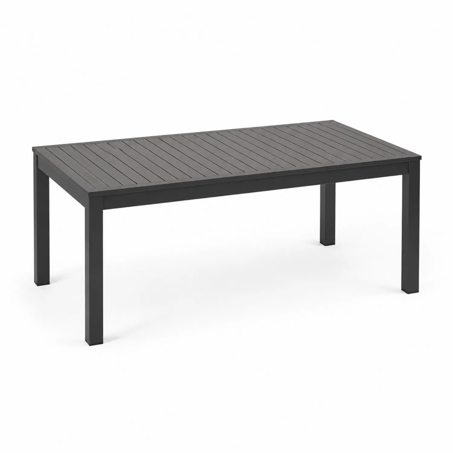 Gartentisch rechteckig Aluminium 200x100 cm Anthrazit-Belleatelierco