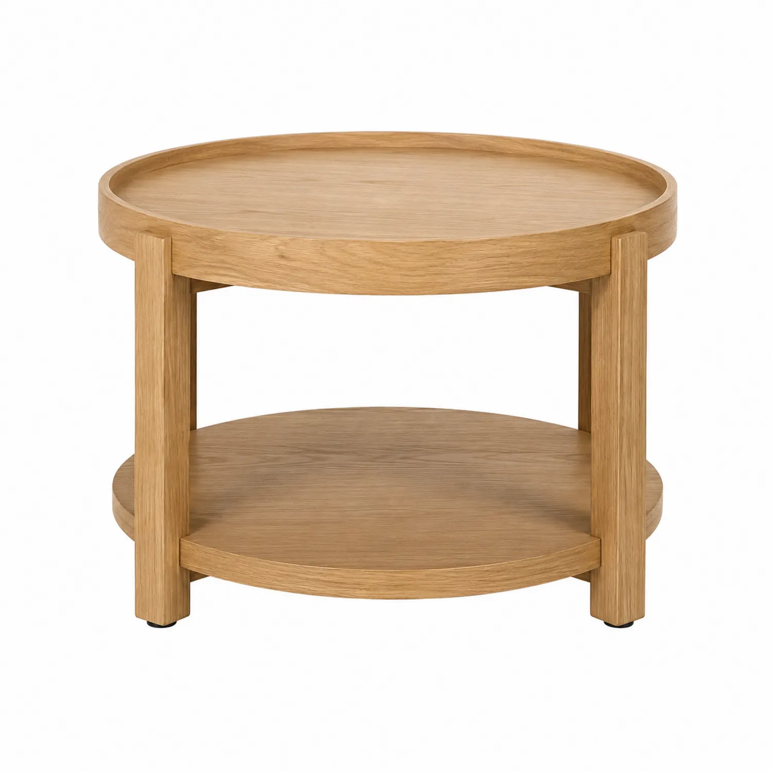Runder Couchtisch aus Eichenholz-Belleatelierco