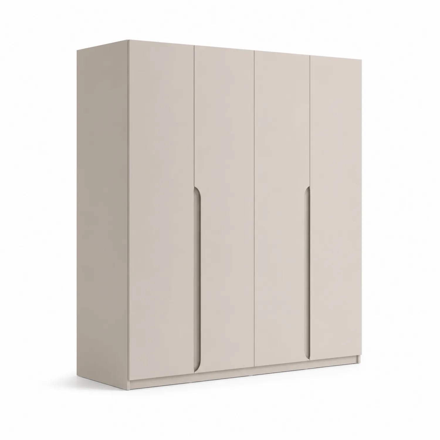 Kleiderschrank 4 Türen Spanplatte Beige 200x60x220 cm-Belleatelierco