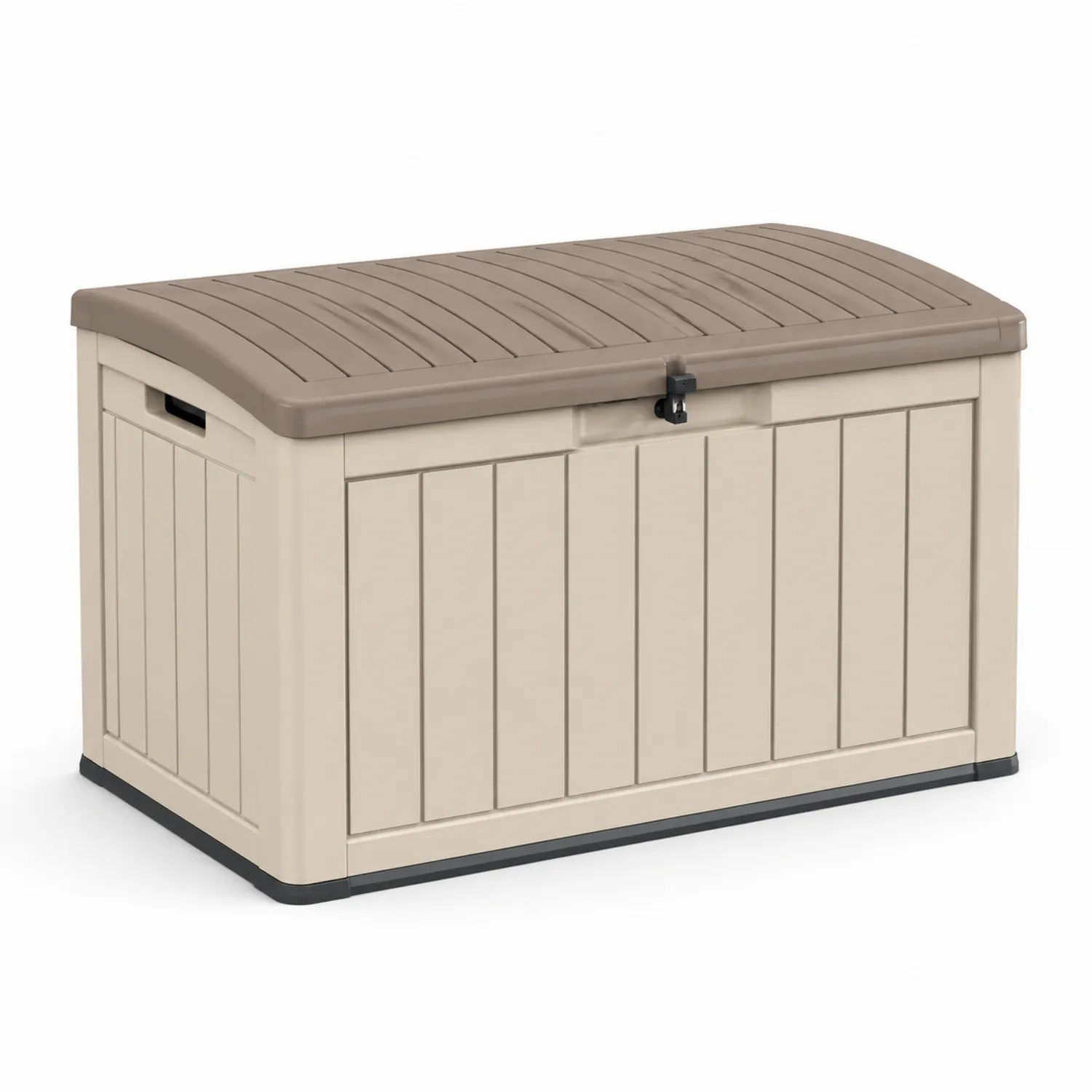 Outdoor Kunststoff-Aufbewahrungsbox Beige/Braun 120x45x60 cm-Belleatelierco