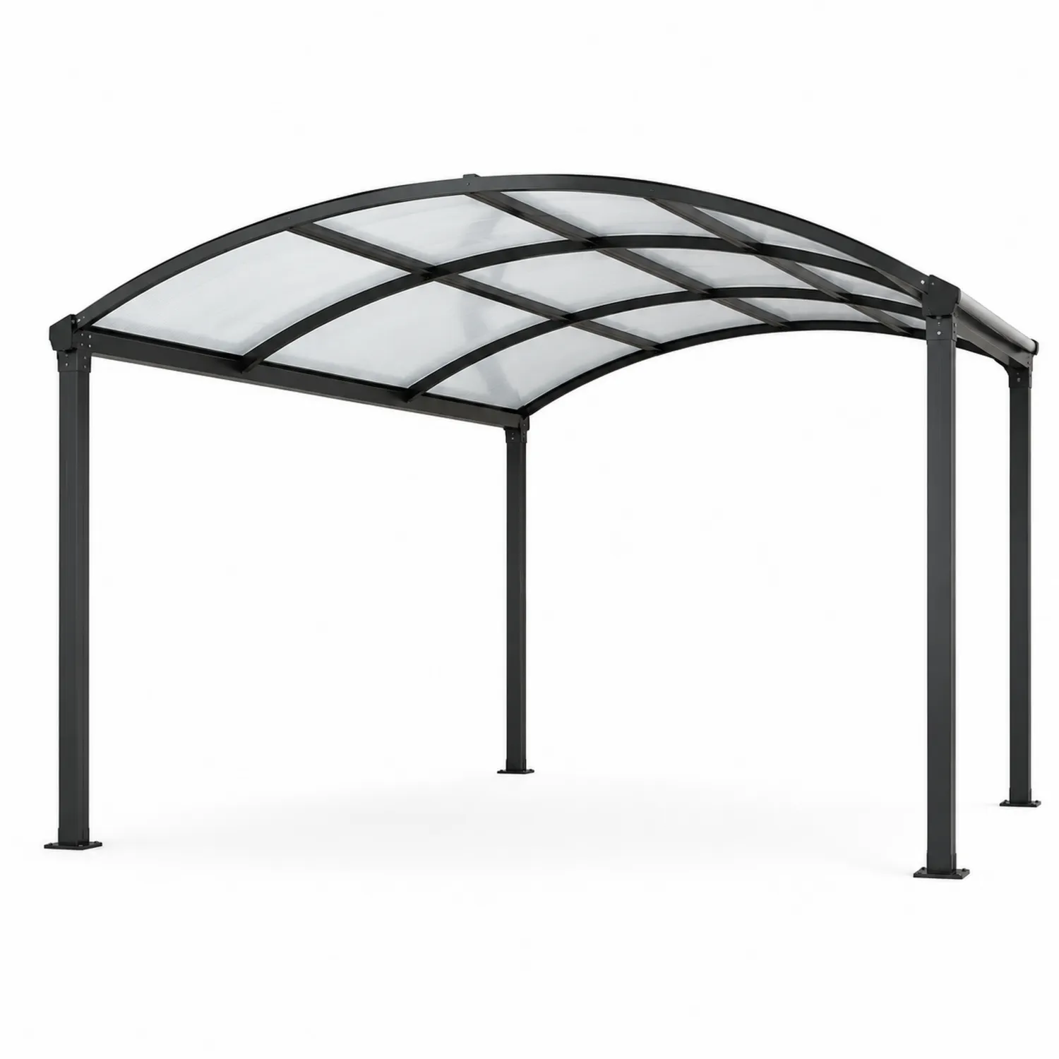 Carport aus Aluminium und Polycarbonat 300x500x250 cm-Belleatelierco