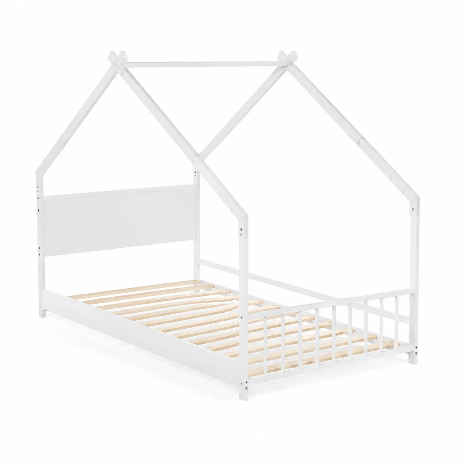 Letto per bambini legno struttura a casetta 200x90 cm-Casenvo
