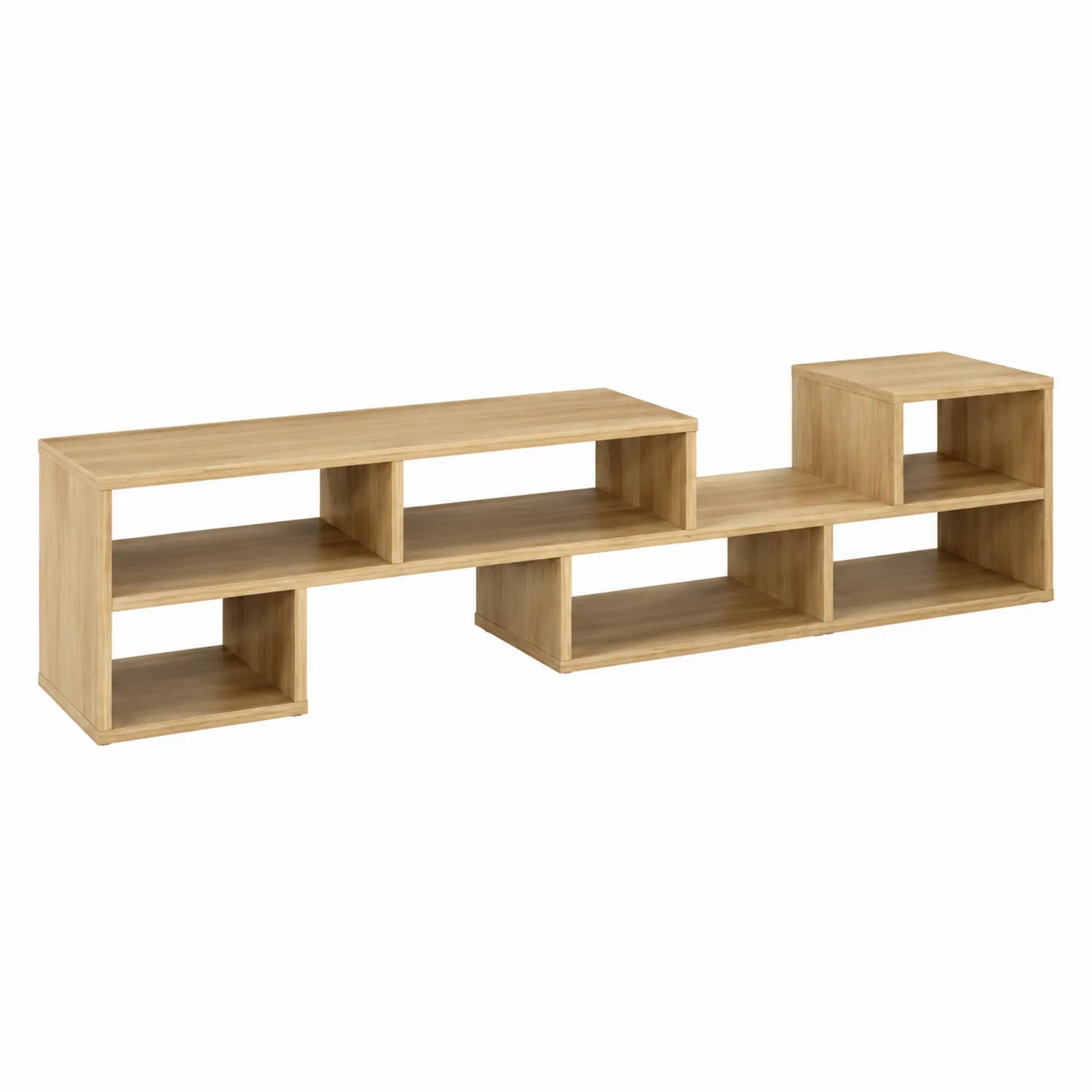 Mobile TV modulare in legno composito con 5 scomparti 180x30x60 cm-Casenvo