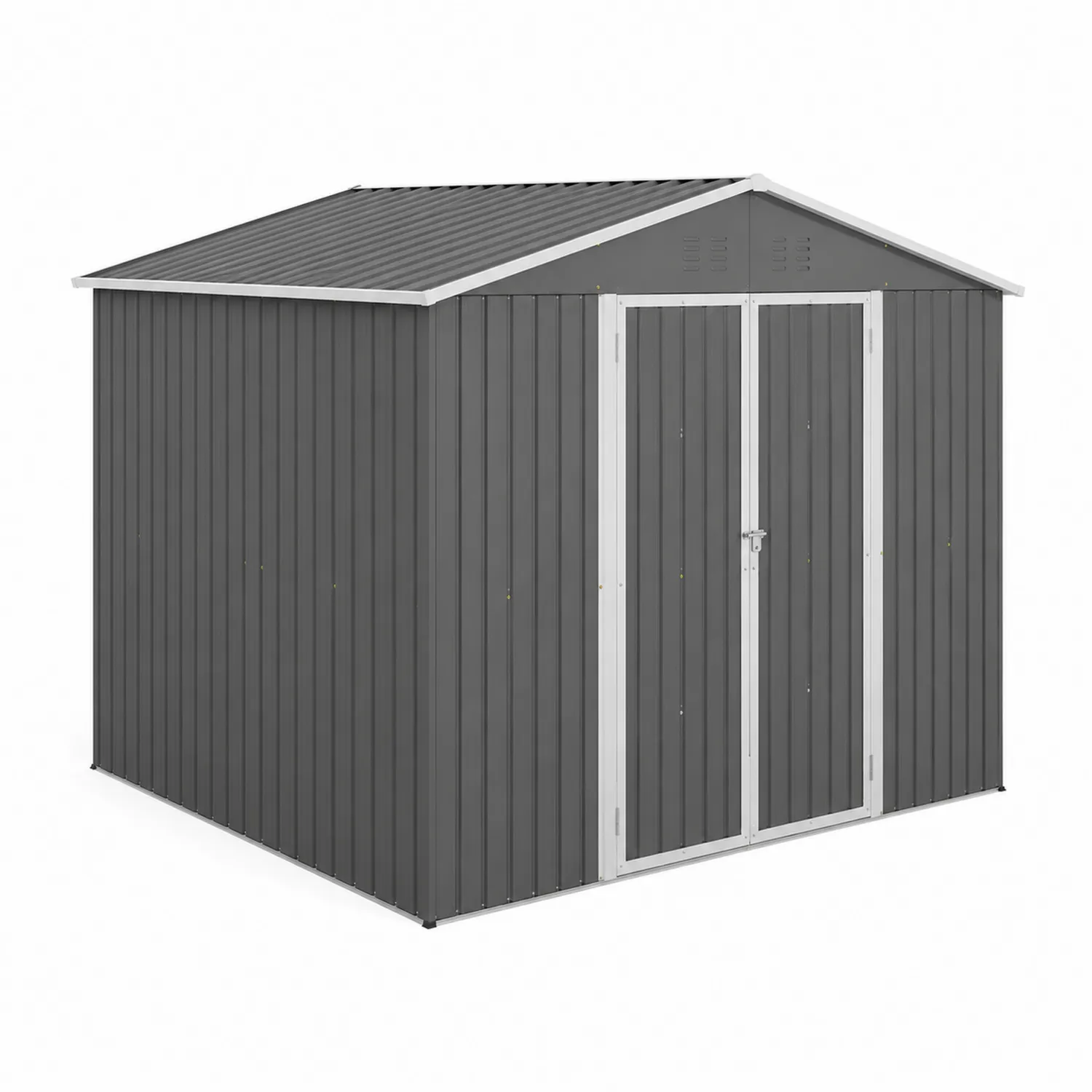 Metall Gerätehaus aus Verzinktem Stahl, Anthrazit 2x3m