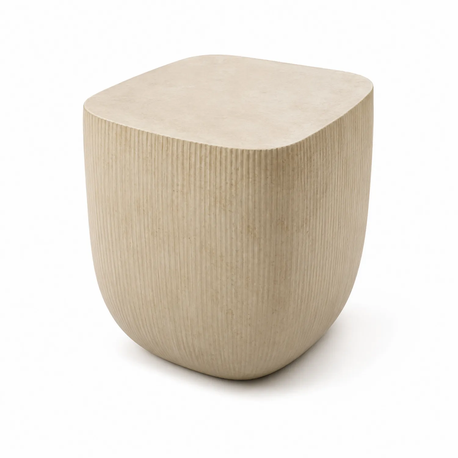 Beistelltisch Quadrat Beton Beige 35 cm x 35 cm x 45 cm