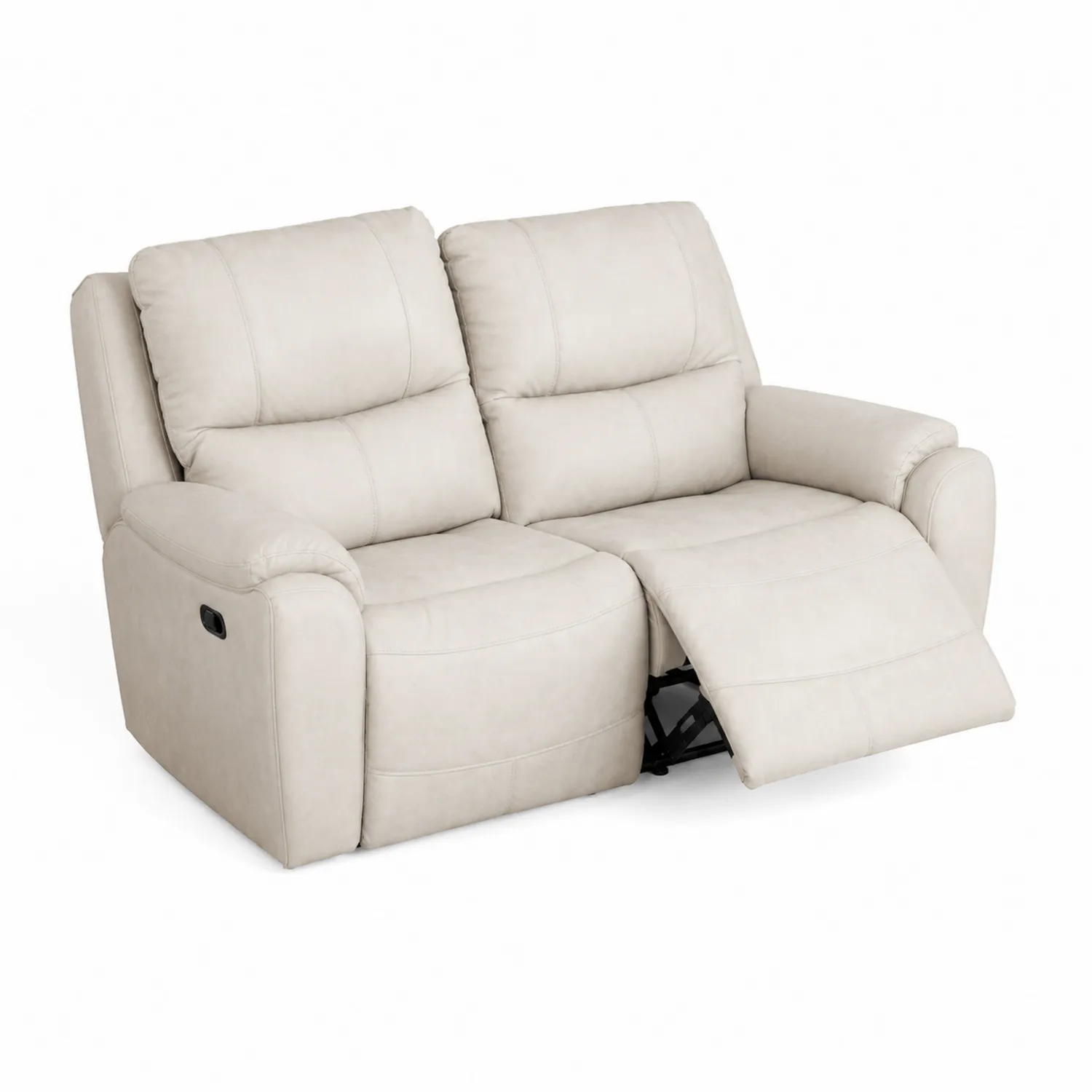 Zweisitzer Sofa Stoff Beige mit Relaxfunktion 150x90x100 cm