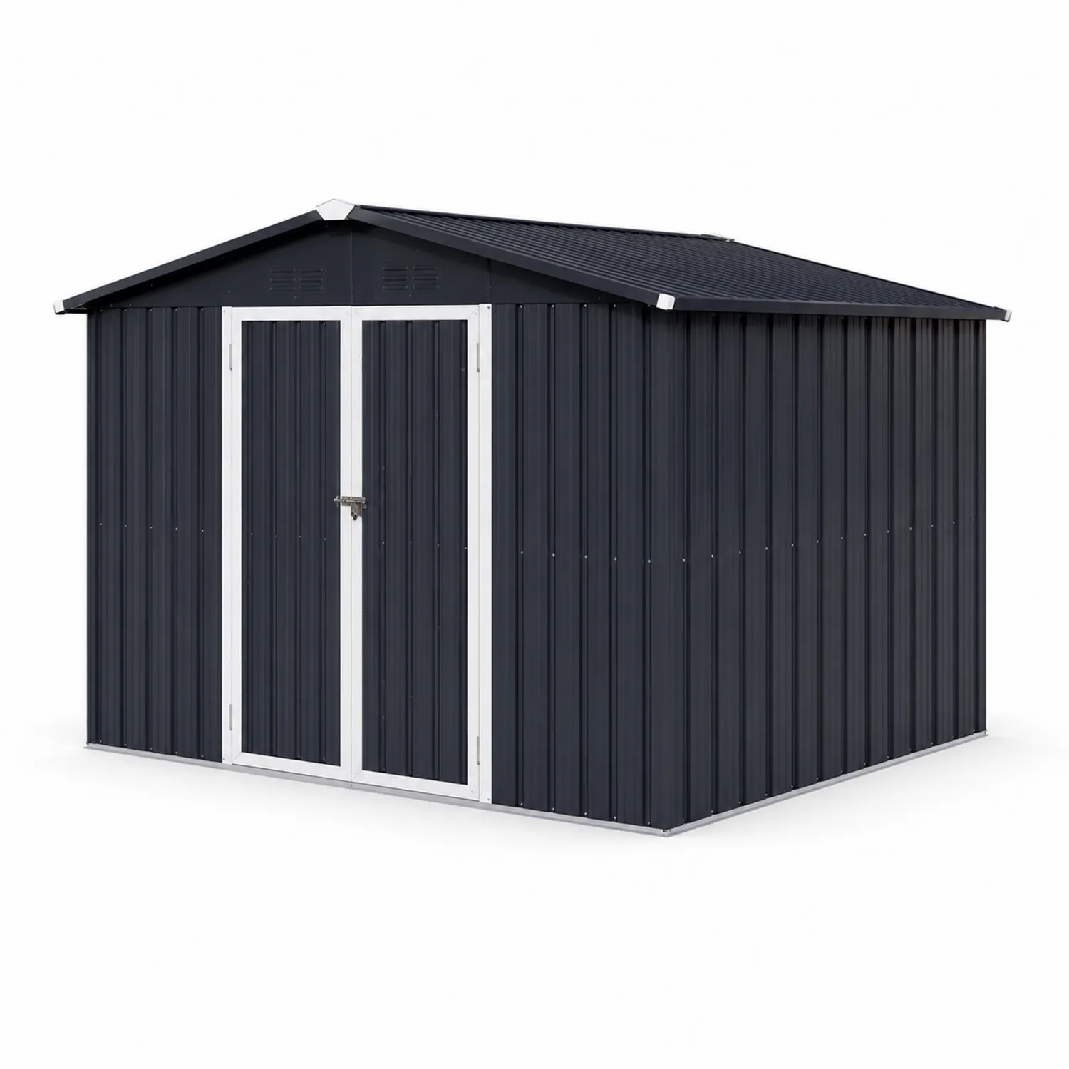 Metall Garten Lagerschuppen Dunkelgrau 213 x 130 x 173 cm