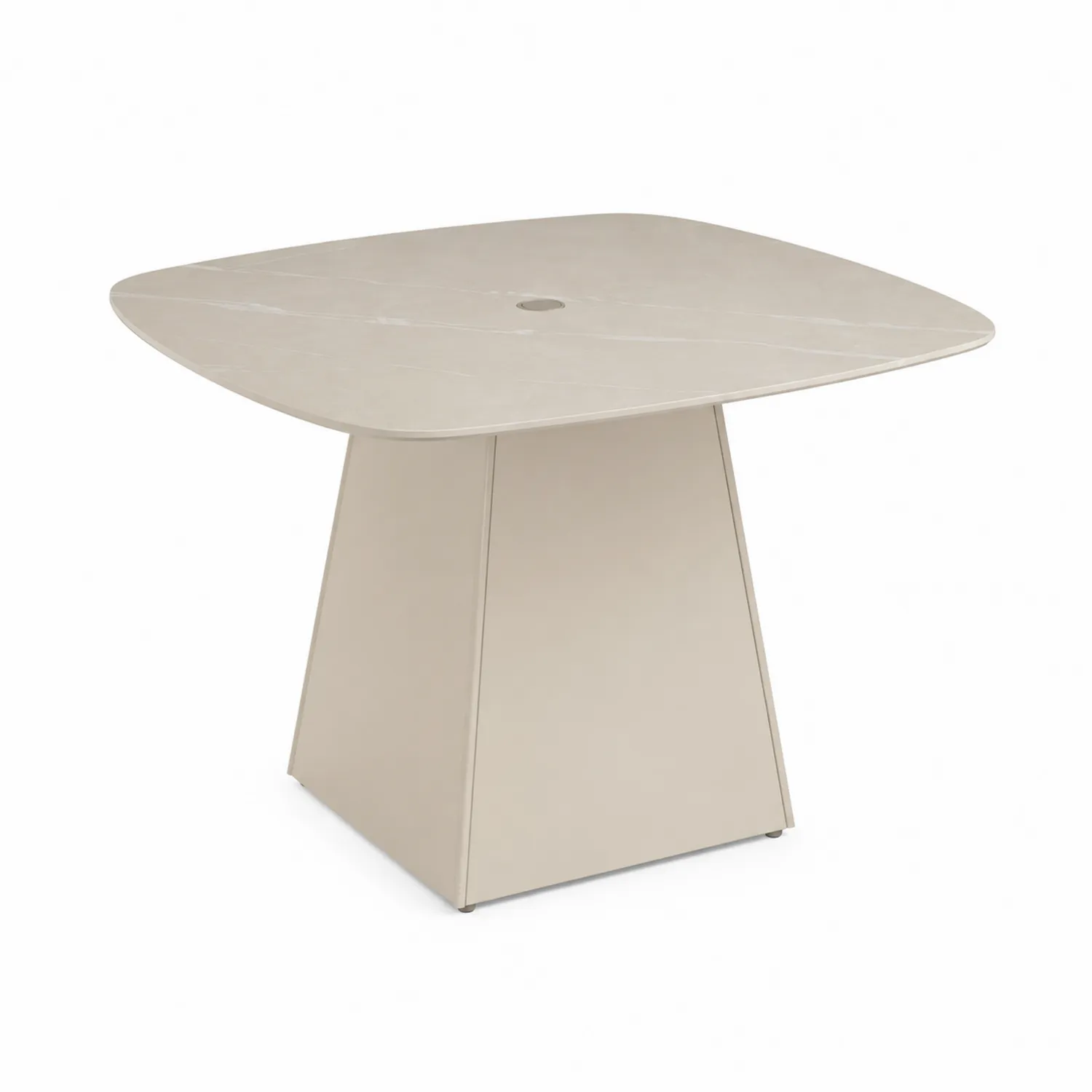 Keramik Gartentisch Beige quadratisch 90x90x75cm