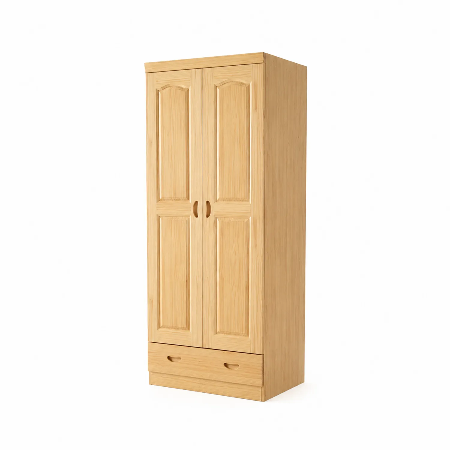 Kleiderschrank Eiche 2 Türen 1 Schublade Natur 180cm
