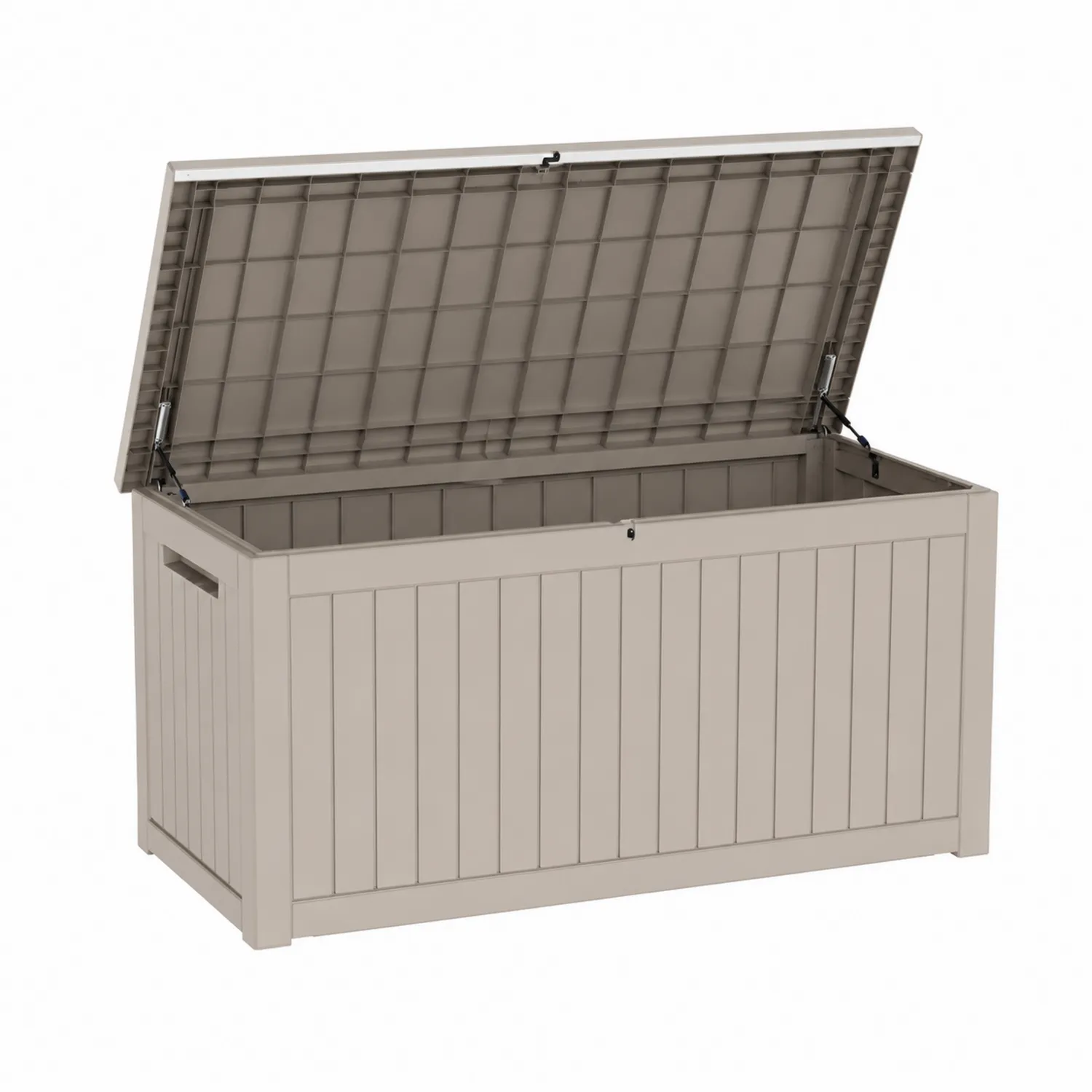 Rechteckige Kunststoff-Aufbewahrungsbox Beige 120x45x50 cm