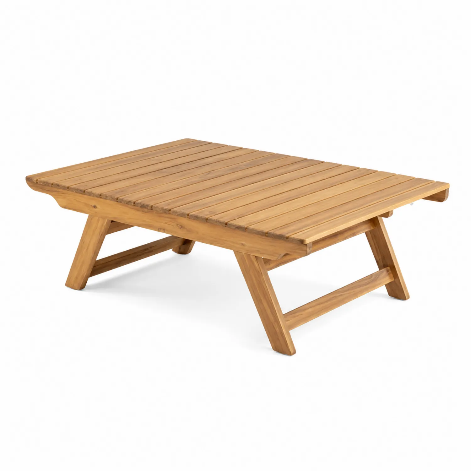 Rechteckiger Teakholz-Kaffeetisch 90x60x40cm
