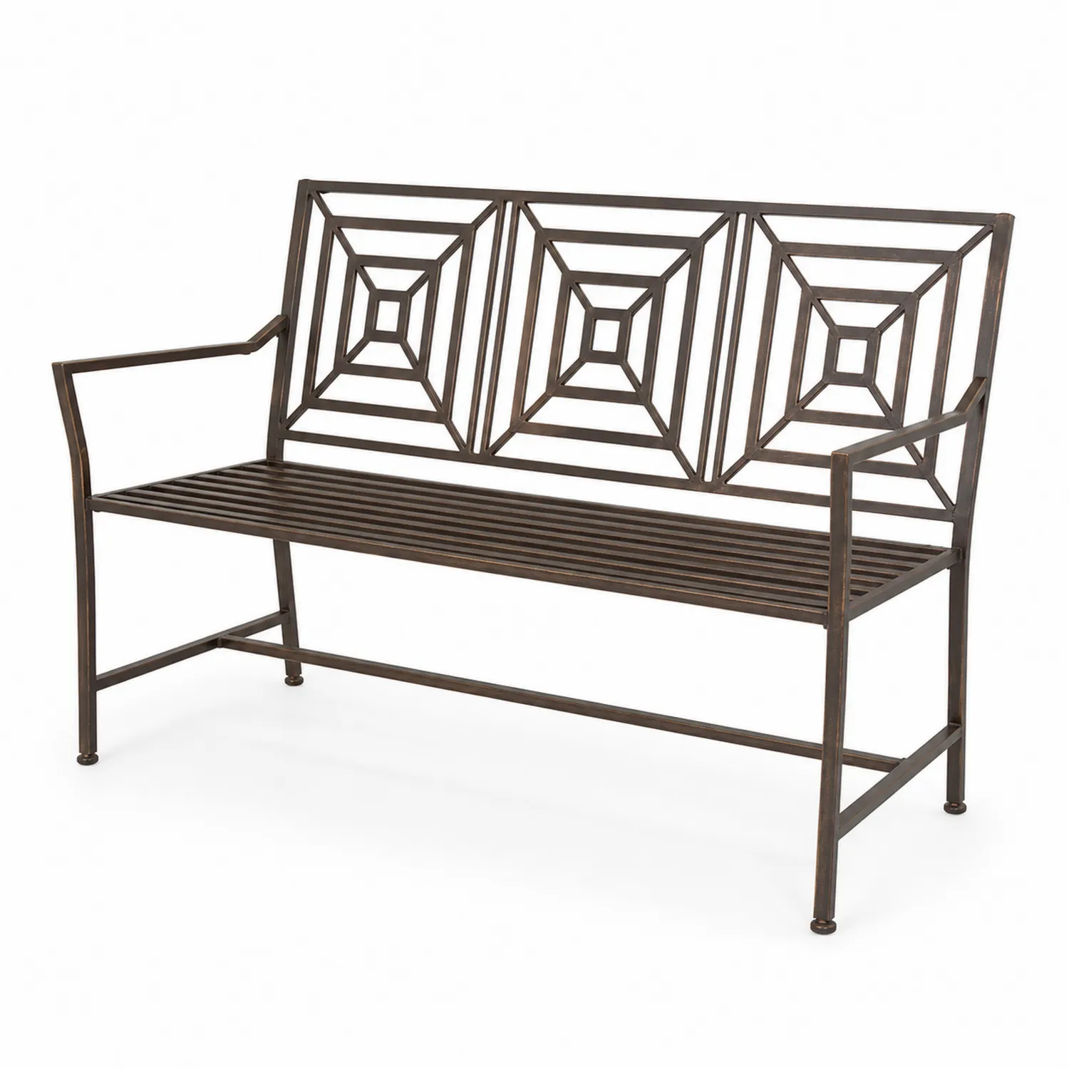 Metall Gartenbank Bronze 120 cm