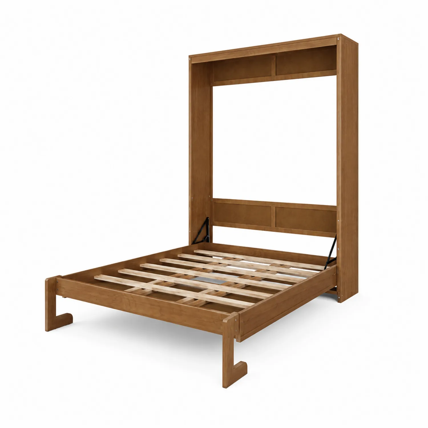 Holz-Schrankbett in Braun 200x140 cm