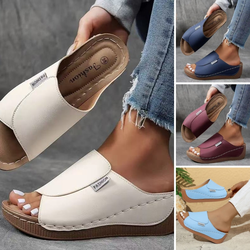 🔥2026 Hot Sale 50% OFF - Women's Casual Wedge Slide Sandals