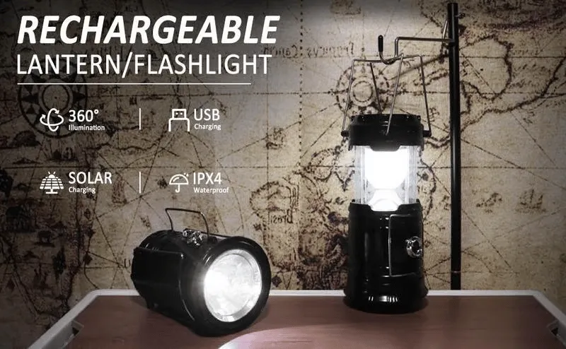 Collapsible LED Camping Lanterns Lightweight  Solar