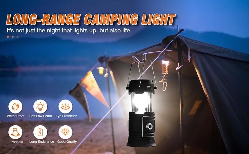 TikTokTopSeller 4-Pack Collapsible LED Camping Lanterns Lightweight Waterproof Solar & USB Rechargeable Multifunctional Flashlight for Outdoor Hiking Emergency Power Outages Survival Gear & Camping Accessories TikTokTopSeller 4-Pack Collapsible LED Camping Lanterns Lightweight Waterproof Solar & USB Rechargeable Multifunctional Flashlight for Outdoor Hiking Emergency Power Outages Survival Gear & Camping Accessories