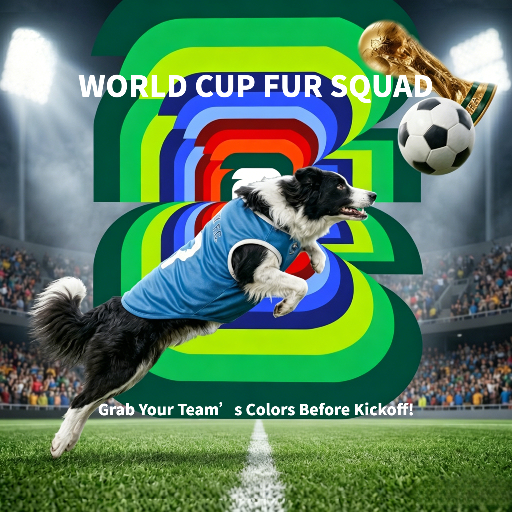 2026 World Cup Pet Soccer Jersey for Dogs & Cats, All Sizes