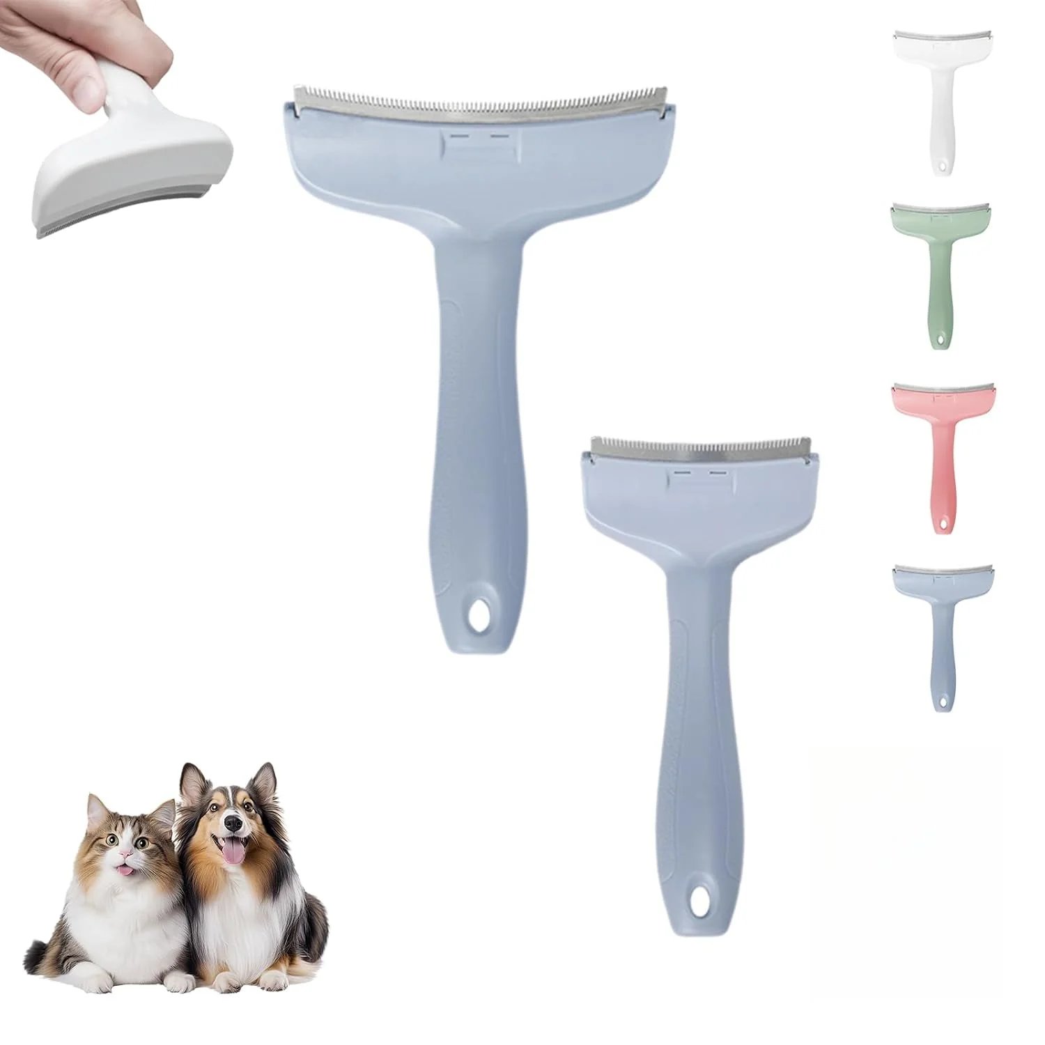 V-Tooth Deshedding Comb for Pets-purrpetclean