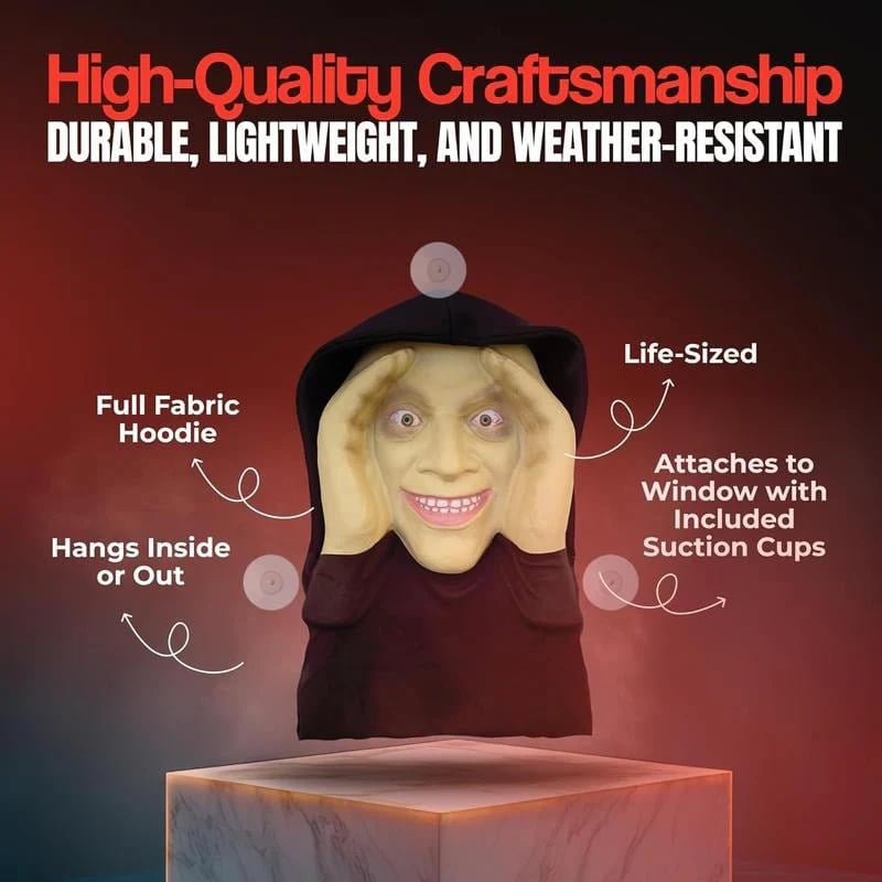 👀 Creepy Realistic Mask for Halloween Jump Scares & Window Pranks
