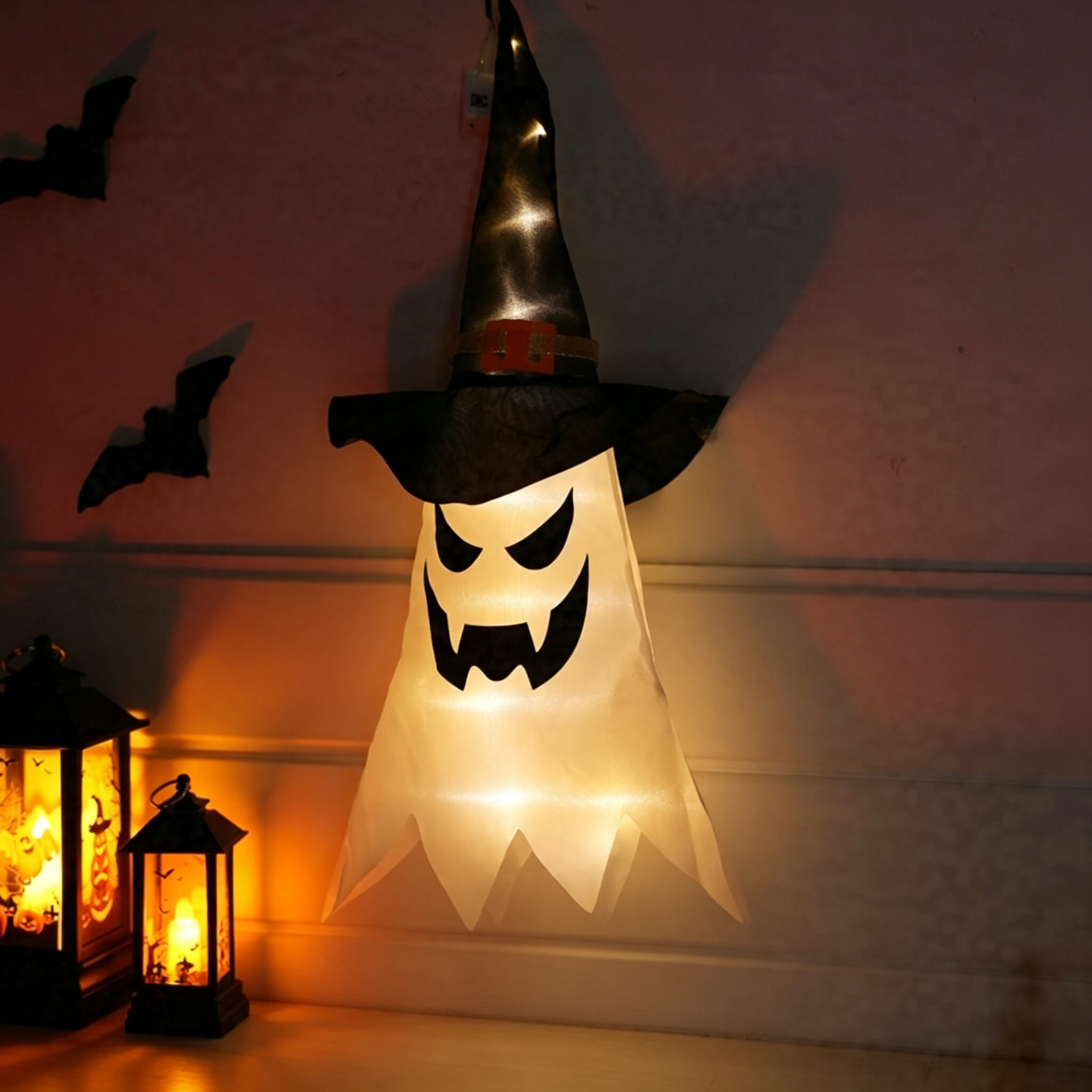 Floating Glowing Ghosts, Instant Halloween Spooky Vibe