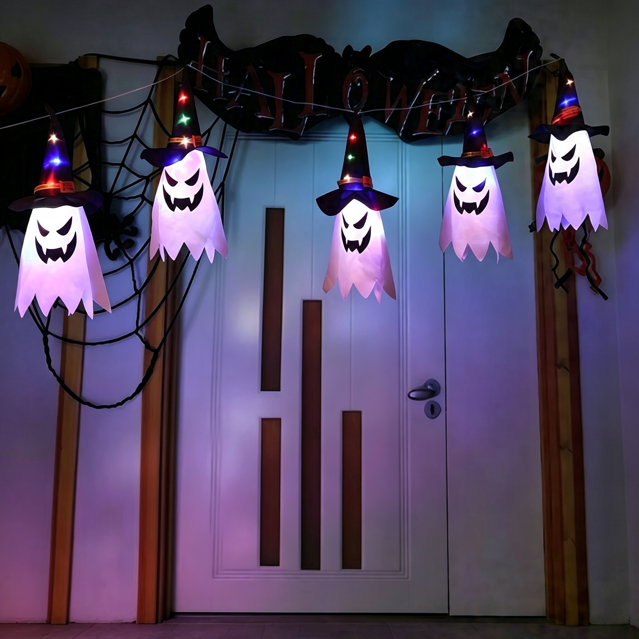 Floating Glowing Ghosts, Instant Halloween Spooky Vibe