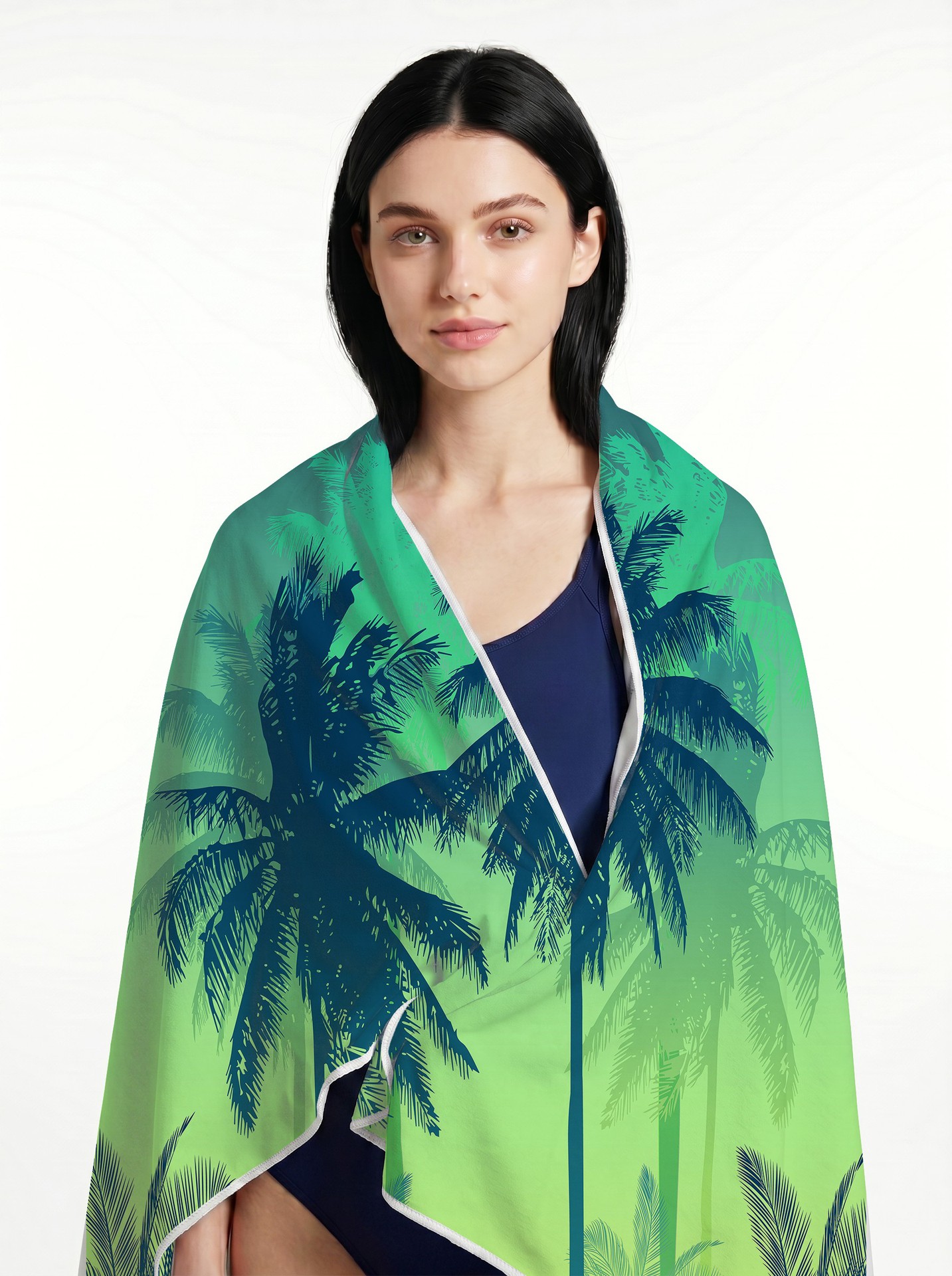 2-IN-1 Foldable Beach Towel Drawstring Backpack