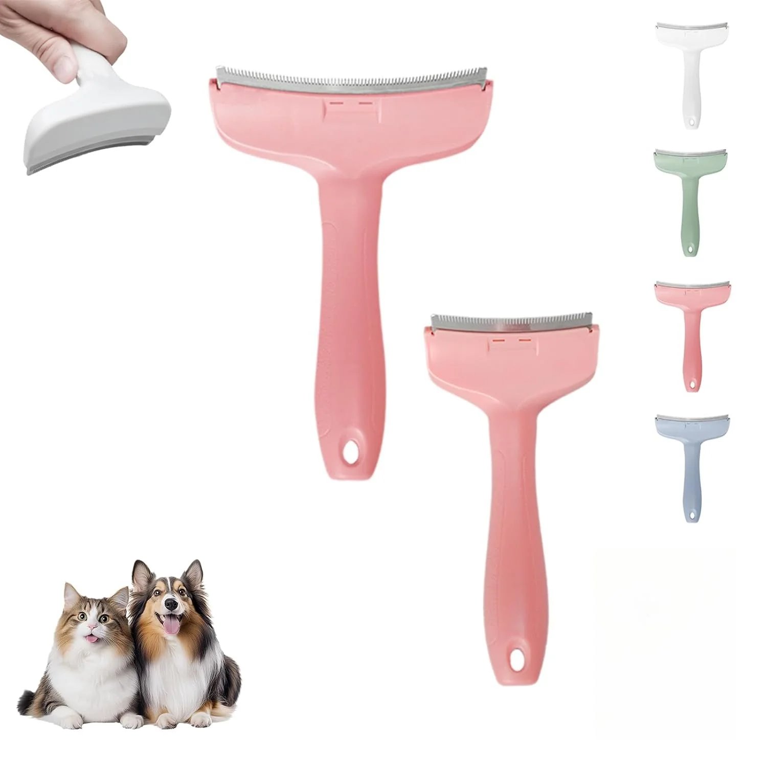 V-Tooth Deshedding Comb for Pets-purrpetclean