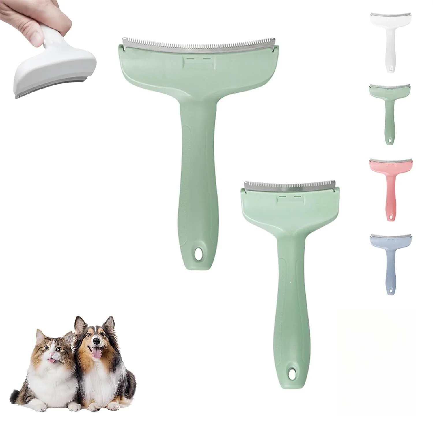 V-Tooth Deshedding Comb for Pets-purrpetclean
