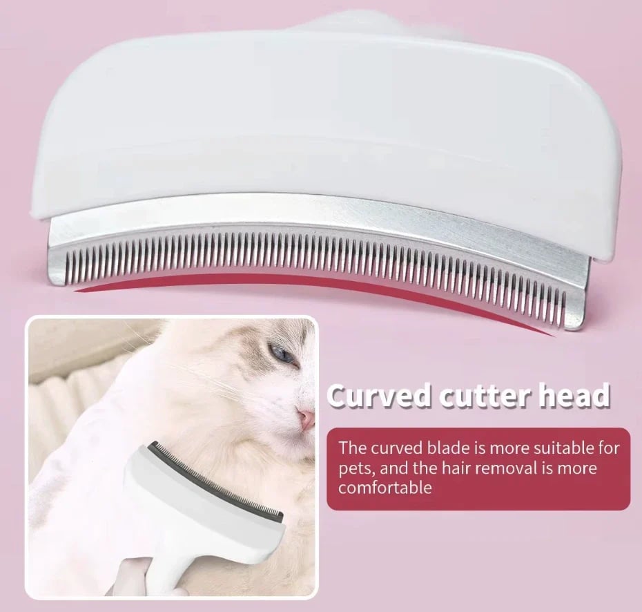 V-Tooth Deshedding Comb for Pets-purrpetclean