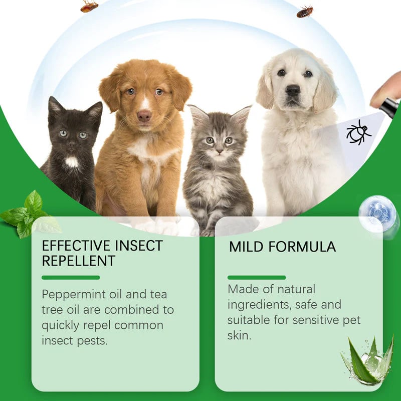 🐶🐱Natural Flea & Tick Spray for Dogs and Cats-purrpetclean