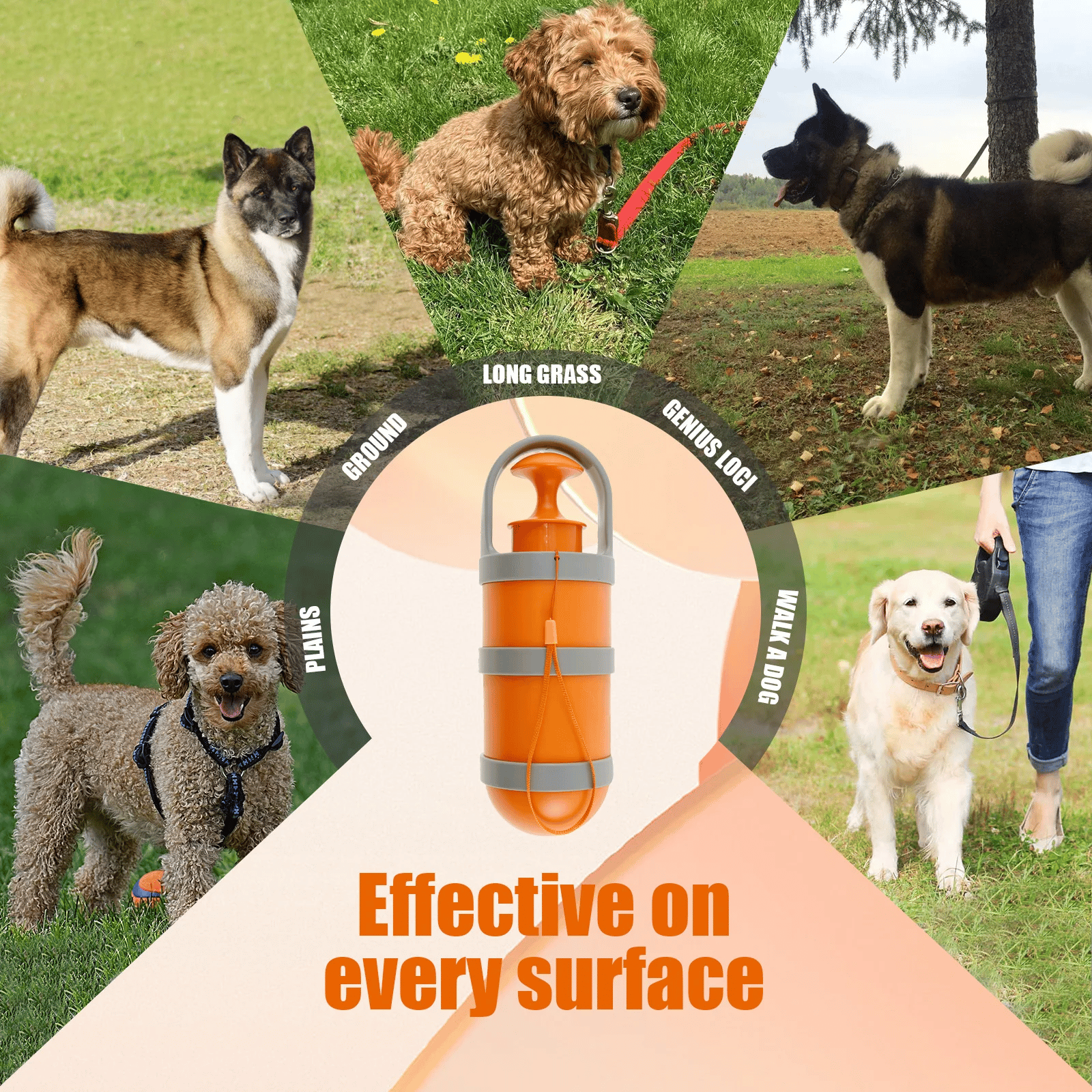 Dog Pooper Scooper Portable Pet Waste Picker with Garbage Bag Handheld Claw Poop Scooper-purrpetclean
