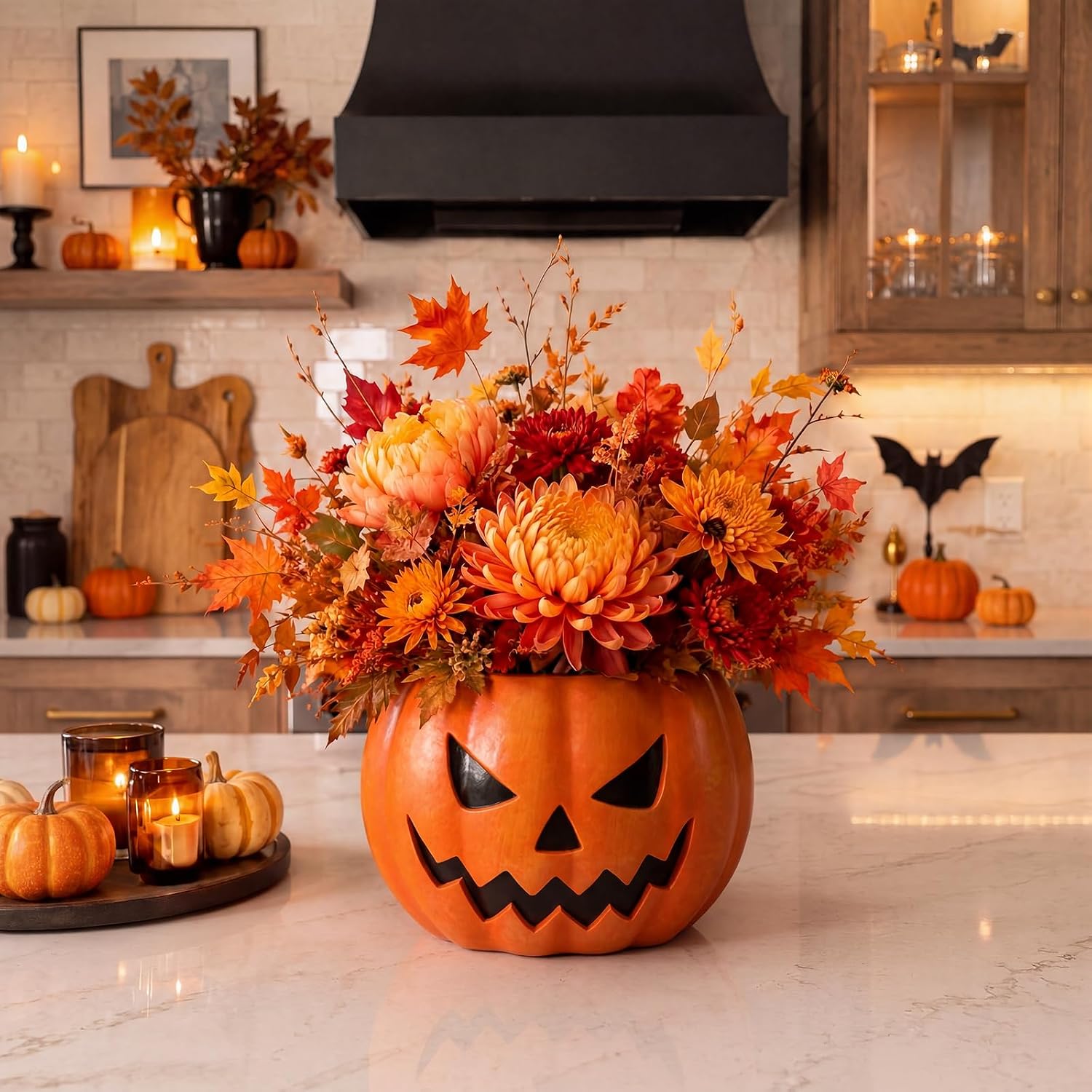 🔥LAST 2 DAYS | Early Bird 50% OFF ⏰Whimsical Pumpkin & Ghost Planters | Autumn Faux Mums Bundle 🍂🎃