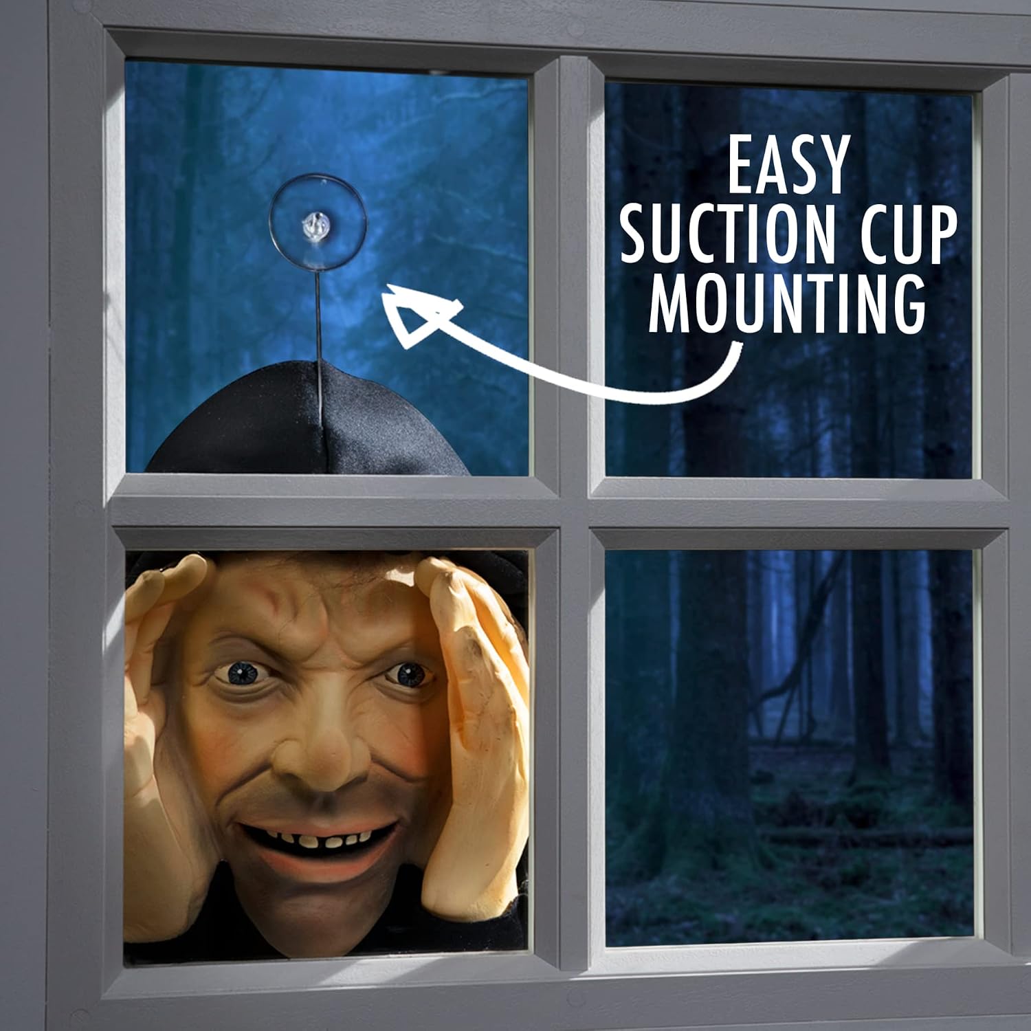 👀 Creepy Realistic Mask for Halloween Jump Scares & Window Pranks