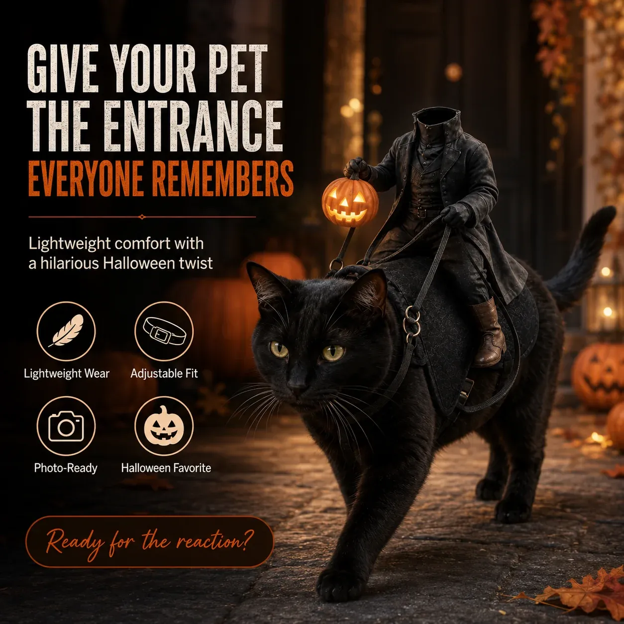 😺The Headless Horseman Rider Pet Costume🎃