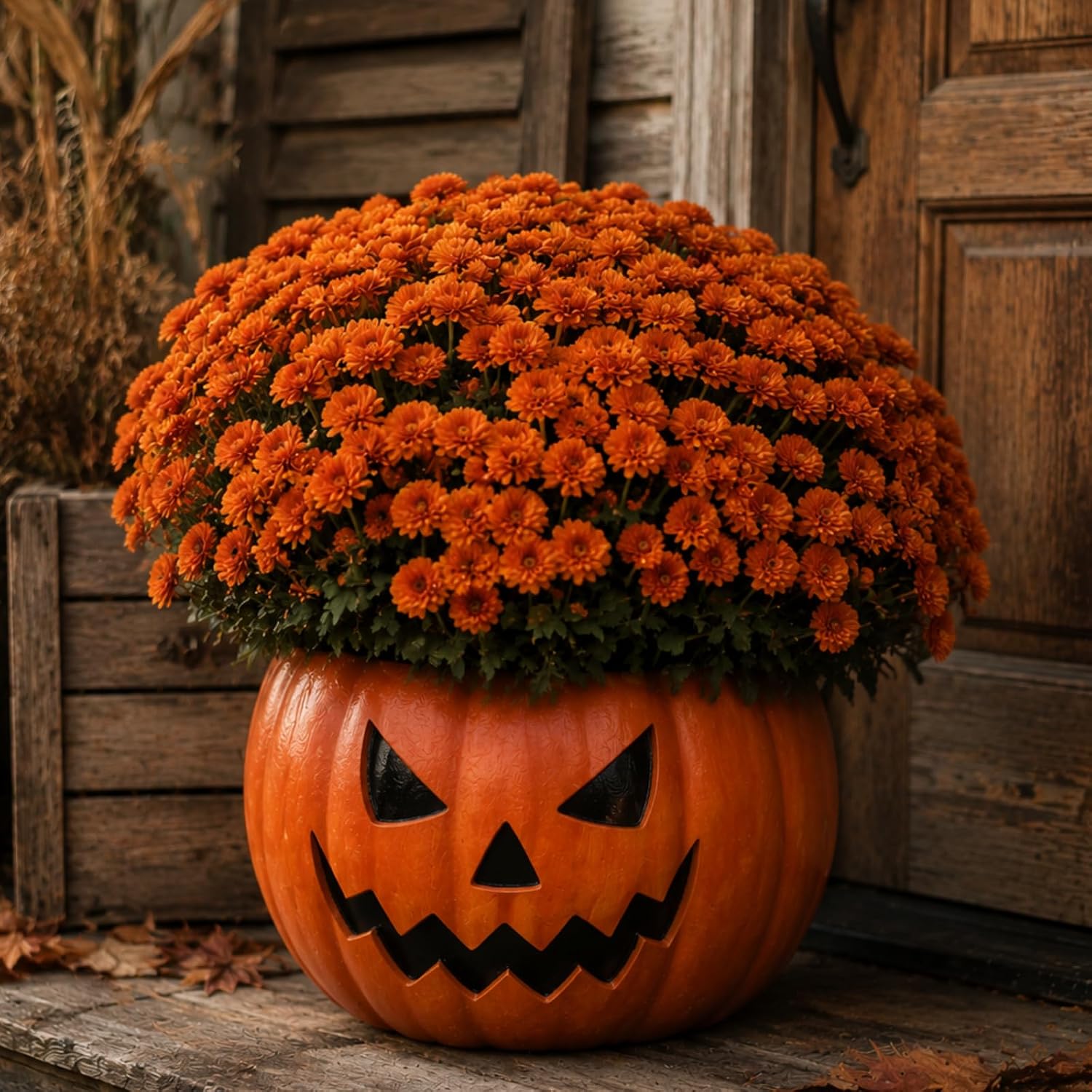 🔥LAST 2 DAYS | Early Bird 50% OFF ⏰Whimsical Pumpkin & Ghost Planters | Autumn Faux Mums Bundle 🍂🎃