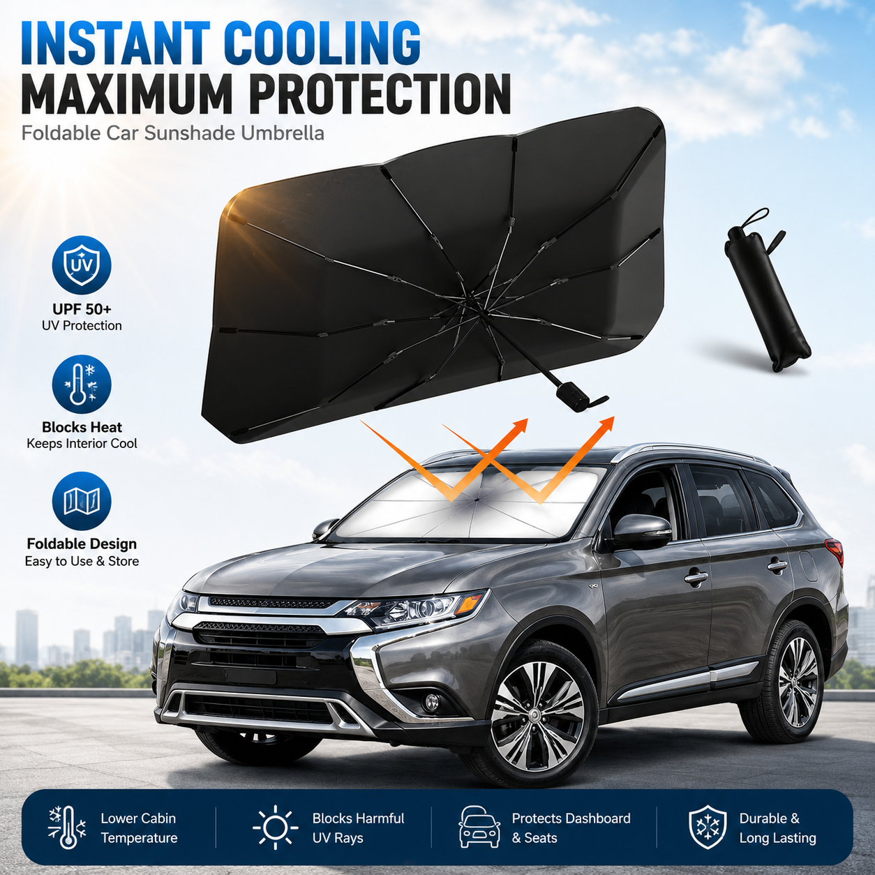 🏆LAST DAY SALE 60% OFF!!💕SunShade Foldable Heat Protector
