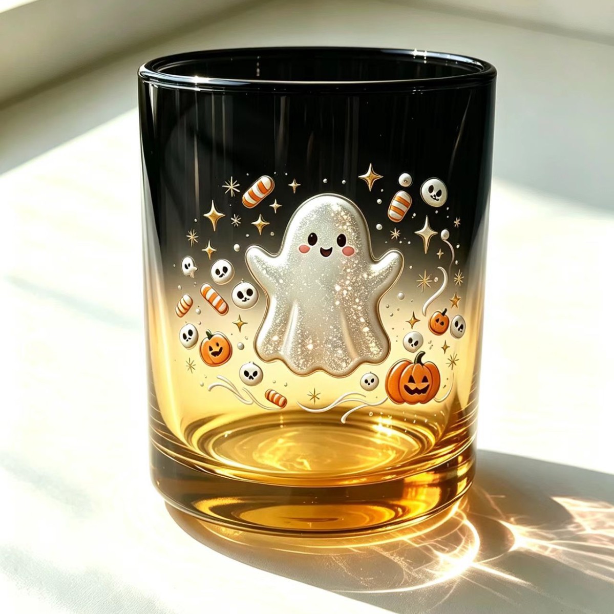 🔥LAST DAY | Limited‑Time 50% OFF✨Elegant Halloween Whiskey Glass 🥃