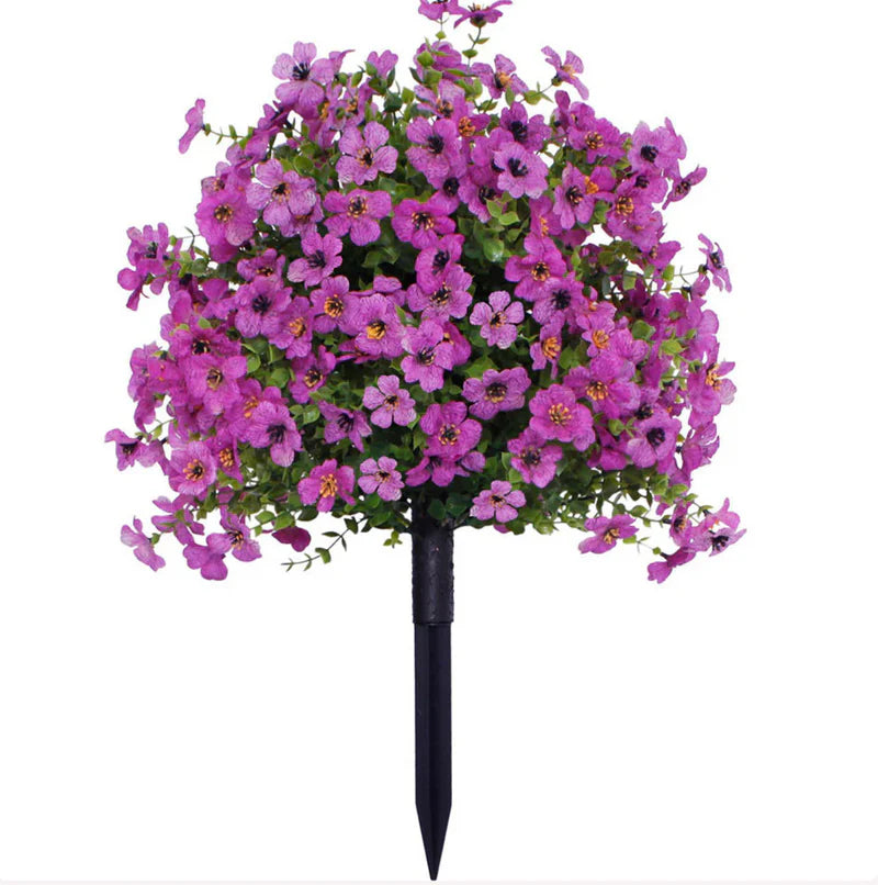 Artificial Outdoor Flower Stake 🌱 | Weatherproof No-Maintenance Blooms