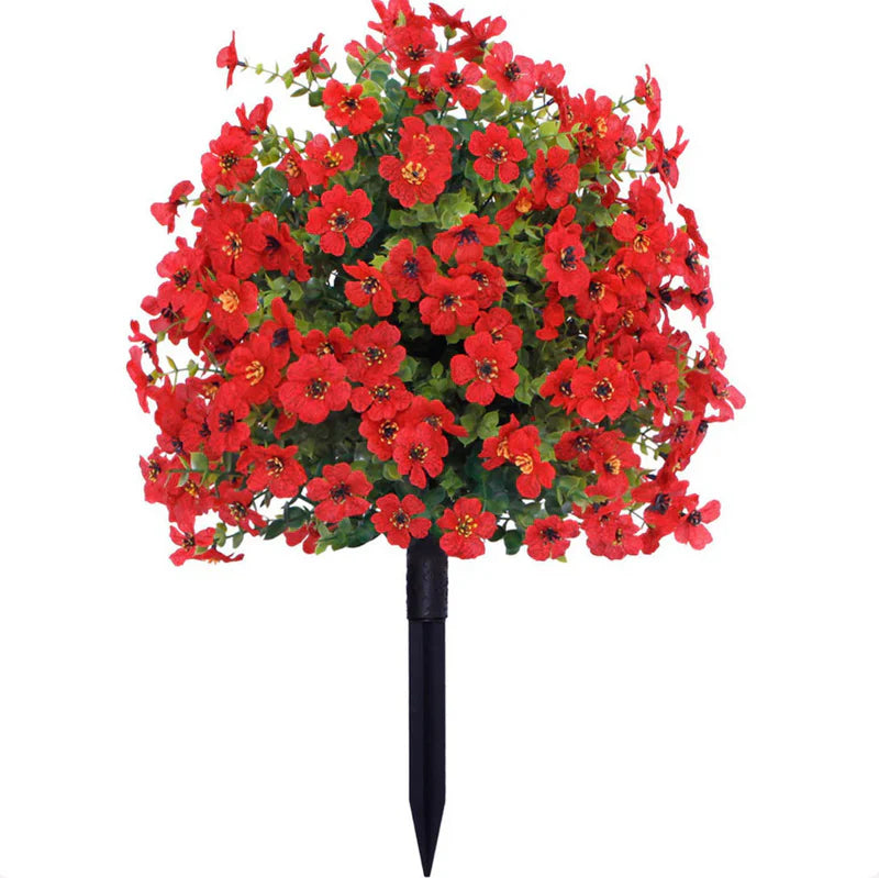 Artificial Outdoor Flower Stake 🌱 | Weatherproof No-Maintenance Blooms