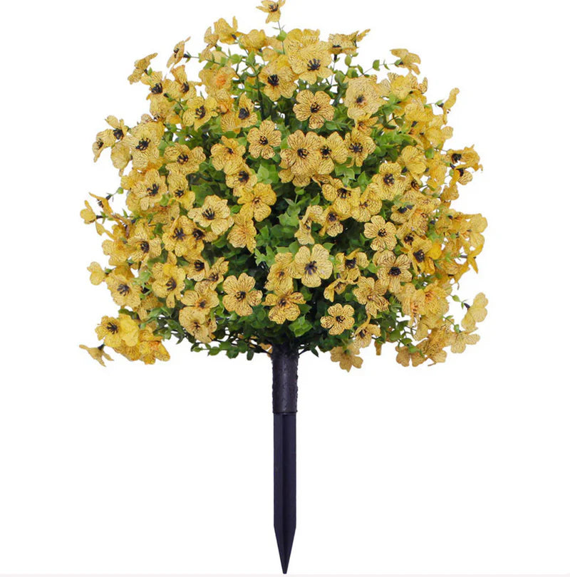 Artificial Outdoor Flower Stake 🌱 | Weatherproof No-Maintenance Blooms